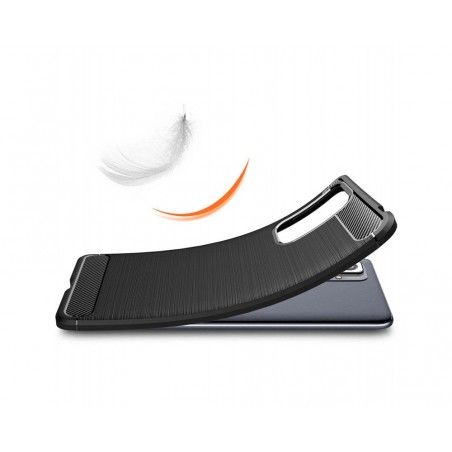 Funda Gel Tpu Tipo Carbon Negra para Xiaomi Redmi Note 10 Pro