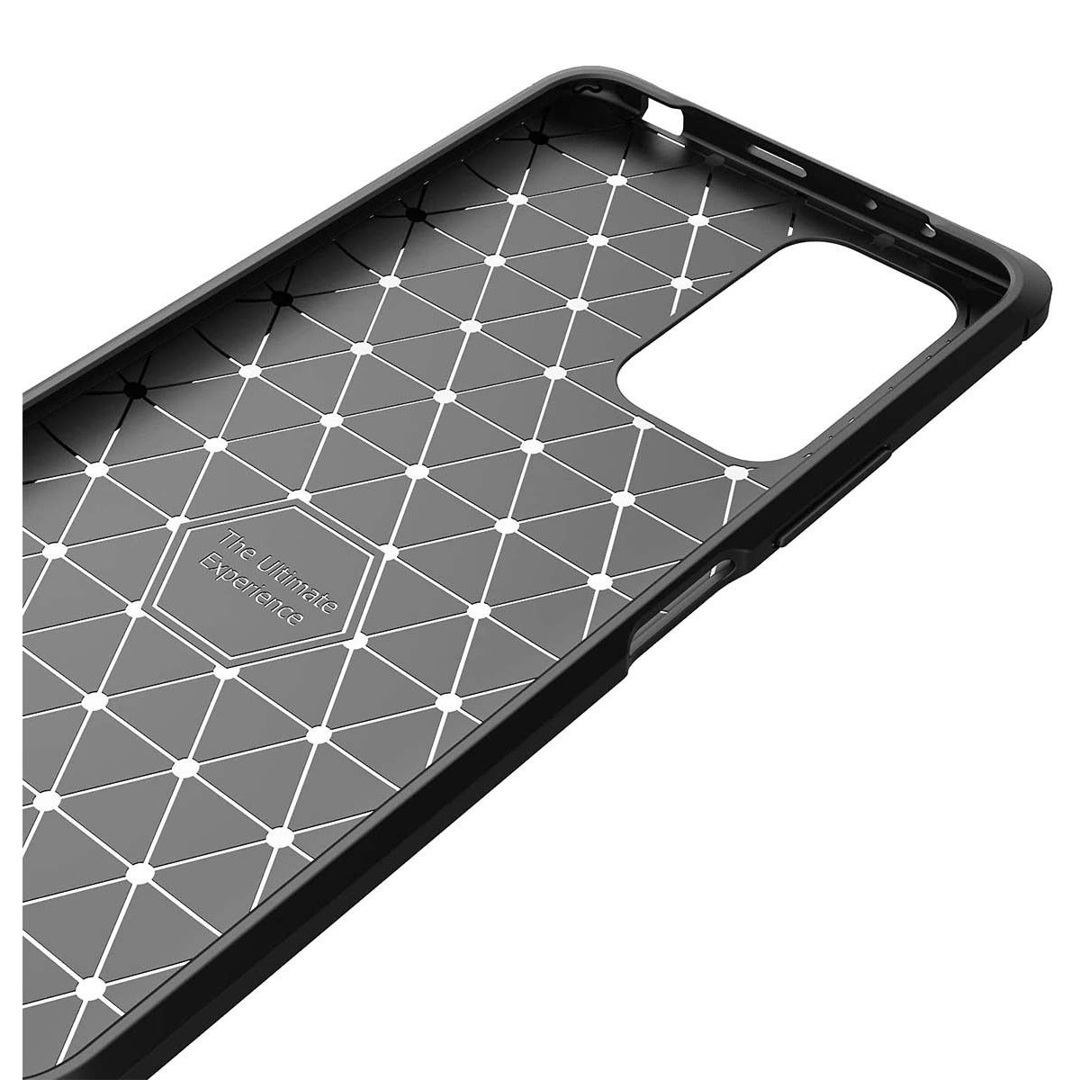 Funda Gel Tpu Tipo Carbon Negra para Xiaomi Redmi Note 10 Pro