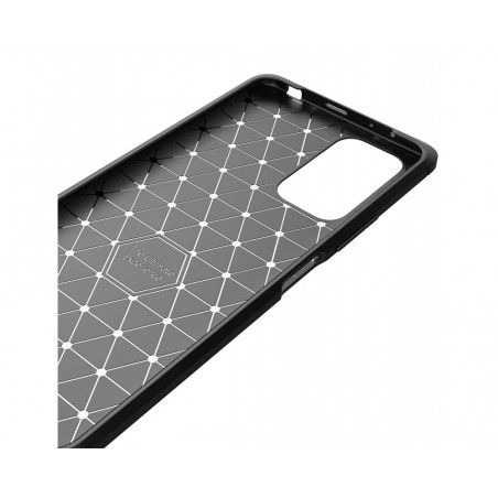 Funda Gel Tpu Tipo Carbon Negra para Xiaomi Redmi Note 10 Pro