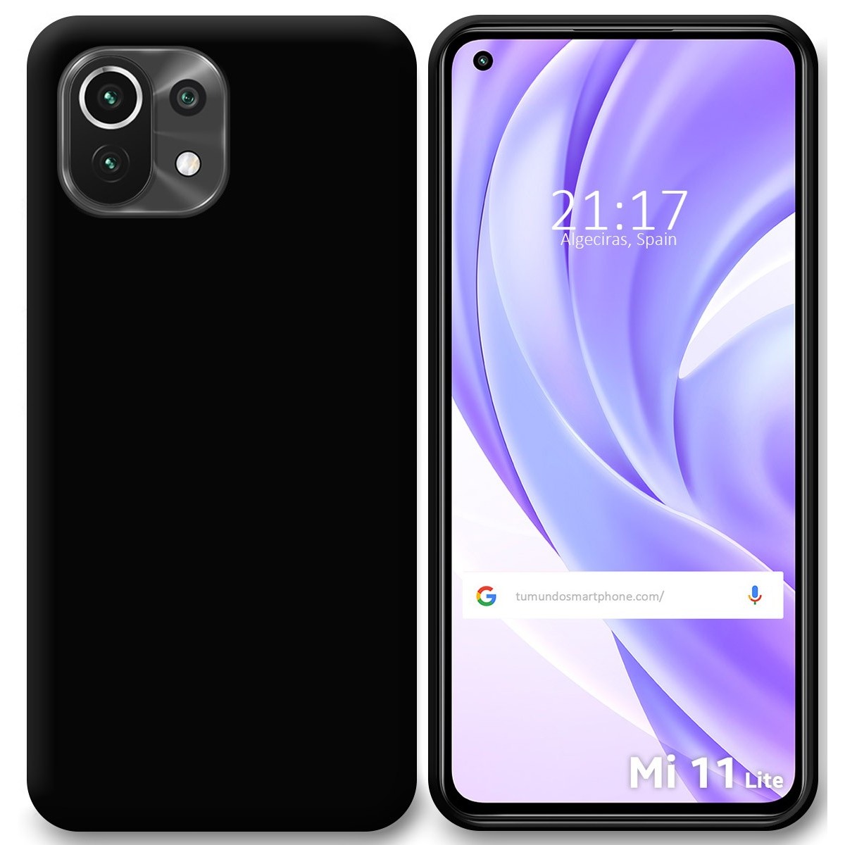 Funda Silicona Gel TPU Negra para Xiaomi Mi 11 Lite 4G / 5G / 5G NE