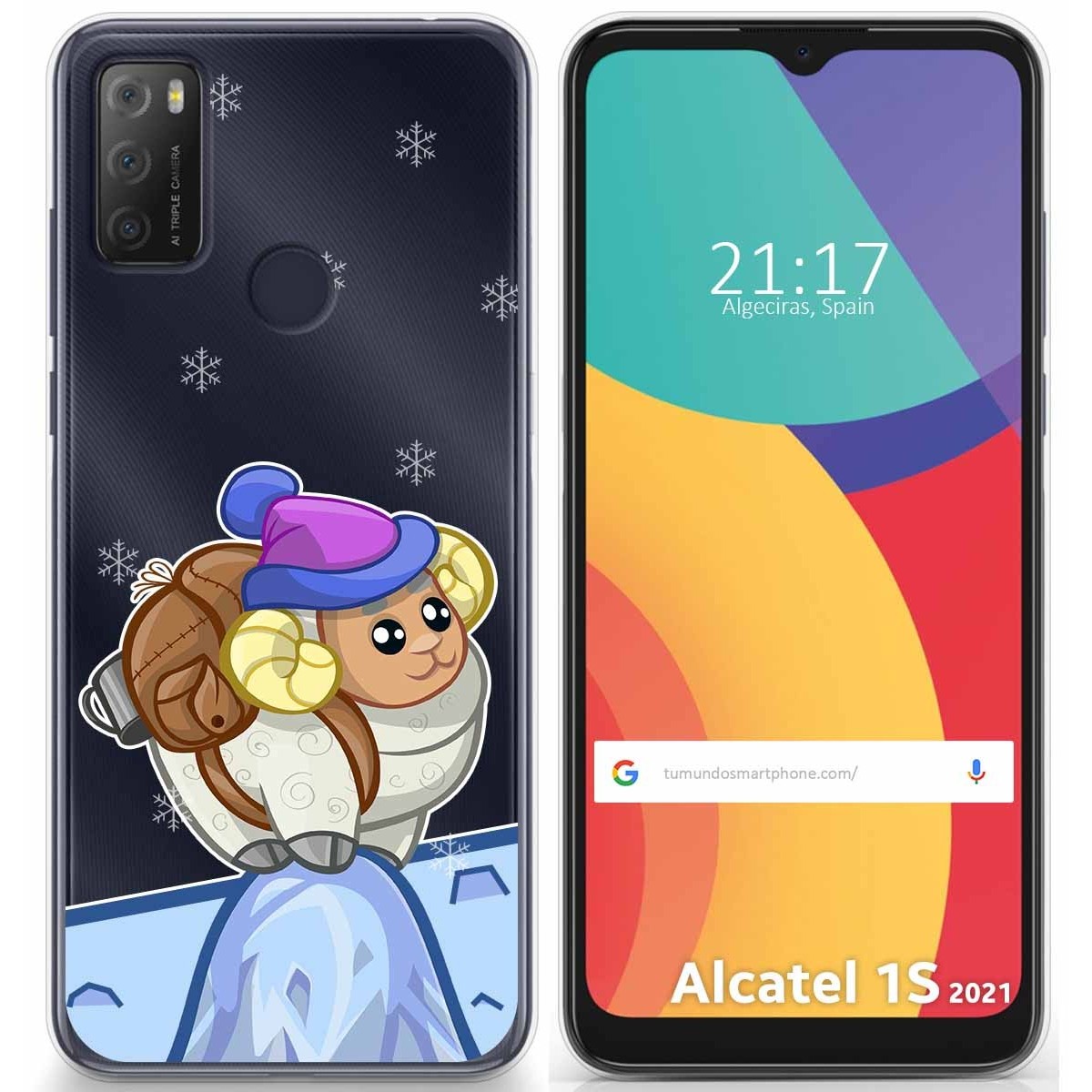 Funda Gel Transparente para Alcatel 1S 2021 / 3L 2021 diseño Cabra Dibujos