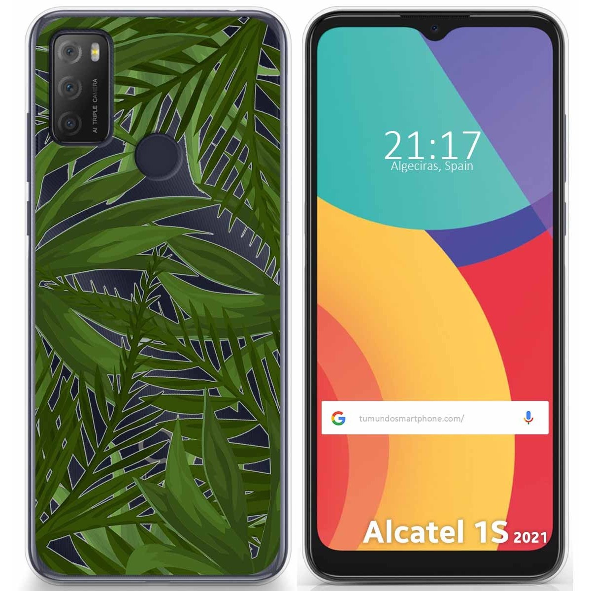 Funda Gel Transparente para Alcatel 1S 2021 / 3L 2021 diseño Jungla Dibujos