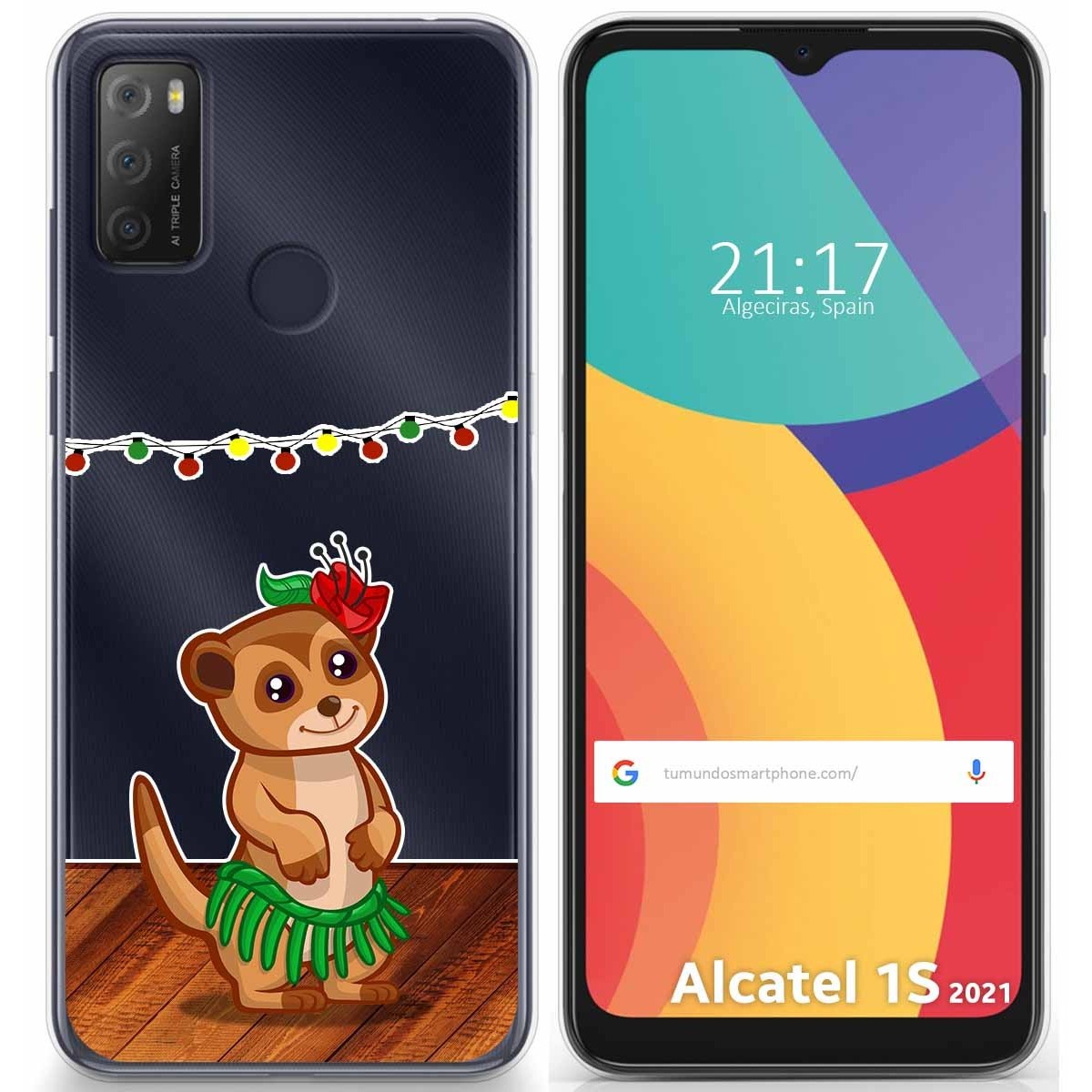 Funda Gel Transparente para Alcatel 1S 2021 / 3L 2021 diseño Suricata Dibujos