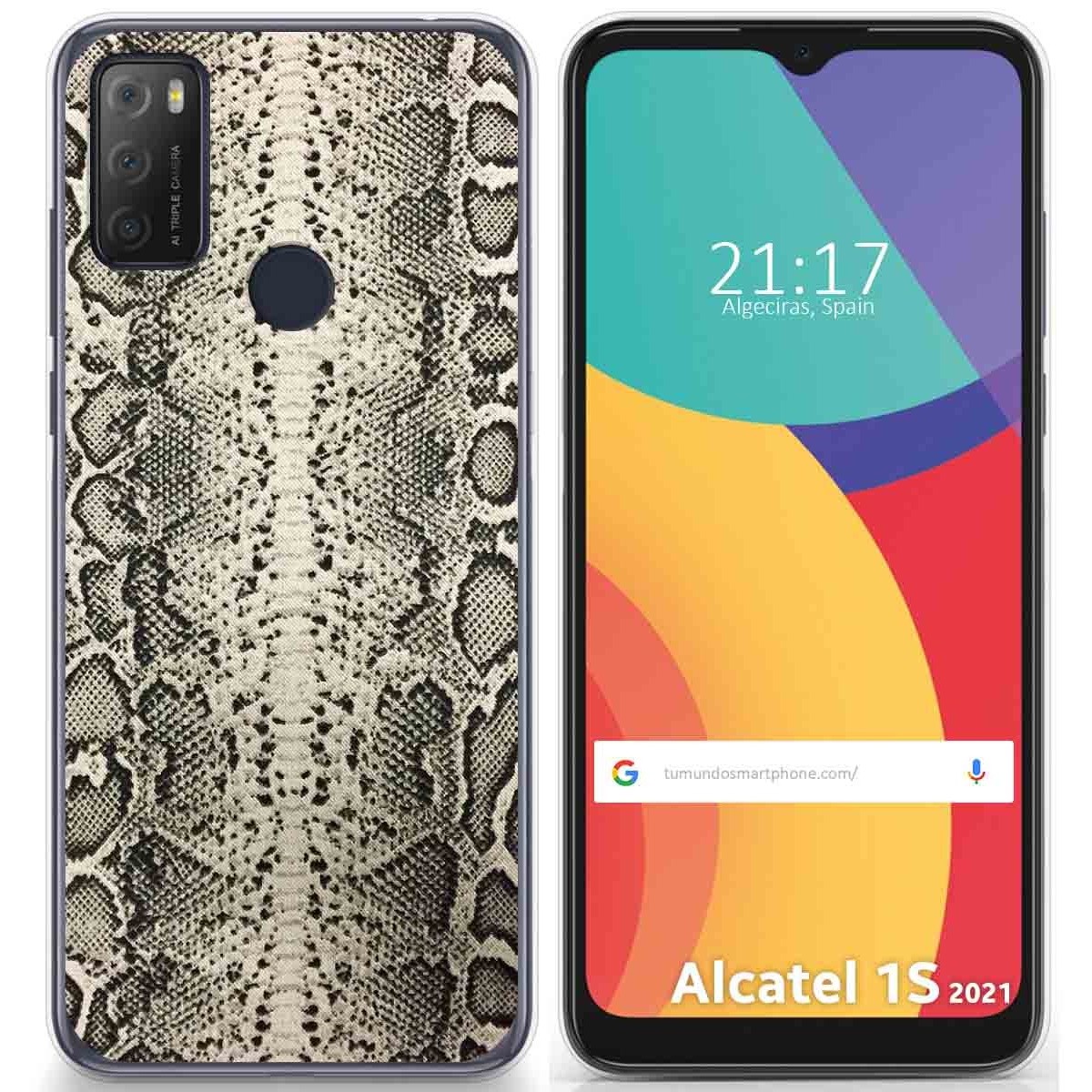 Funda Gel Tpu para Alcatel 1S 2021 / 3L 2021 diseño Animal 01 Dibujos