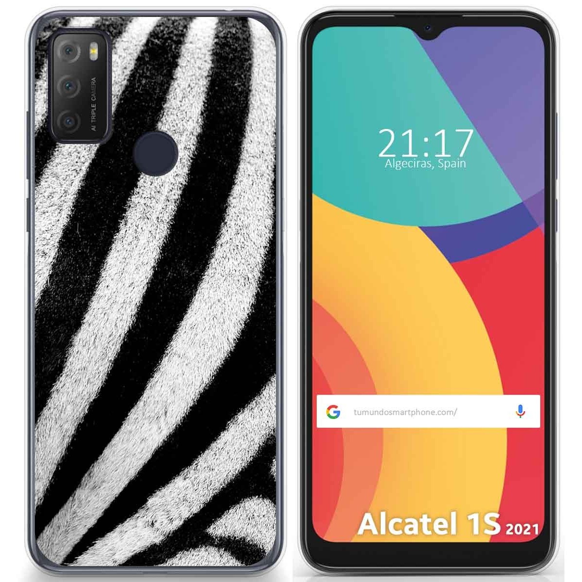 Funda Gel Tpu para Alcatel 1S 2021 / 3L 2021 diseño Animal 02 Dibujos