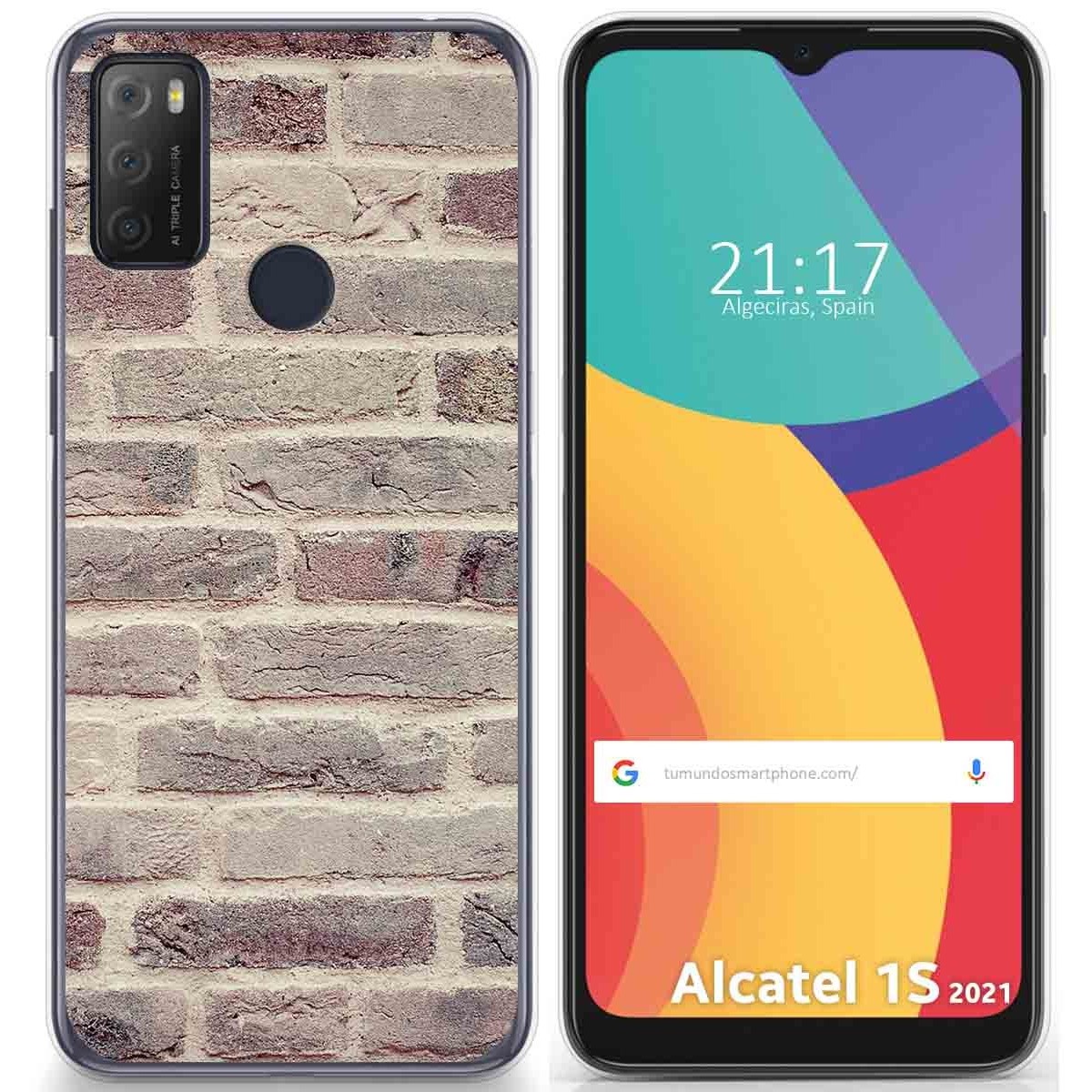 Funda Gel Tpu para Alcatel 1S 2021 / 3L 2021 diseño Ladrillo 01 Dibujos