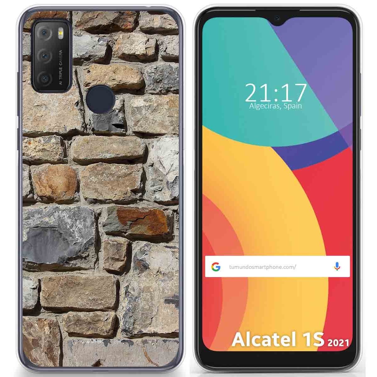Funda Gel Tpu para Alcatel 1S 2021 / 3L 2021 diseño Ladrillo 03 Dibujos