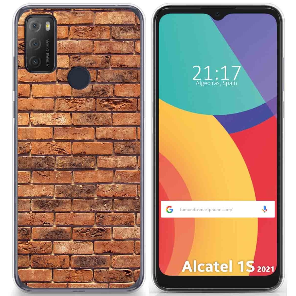 Funda Gel Tpu para Alcatel 1S 2021 / 3L 2021 diseño Ladrillo 04 Dibujos