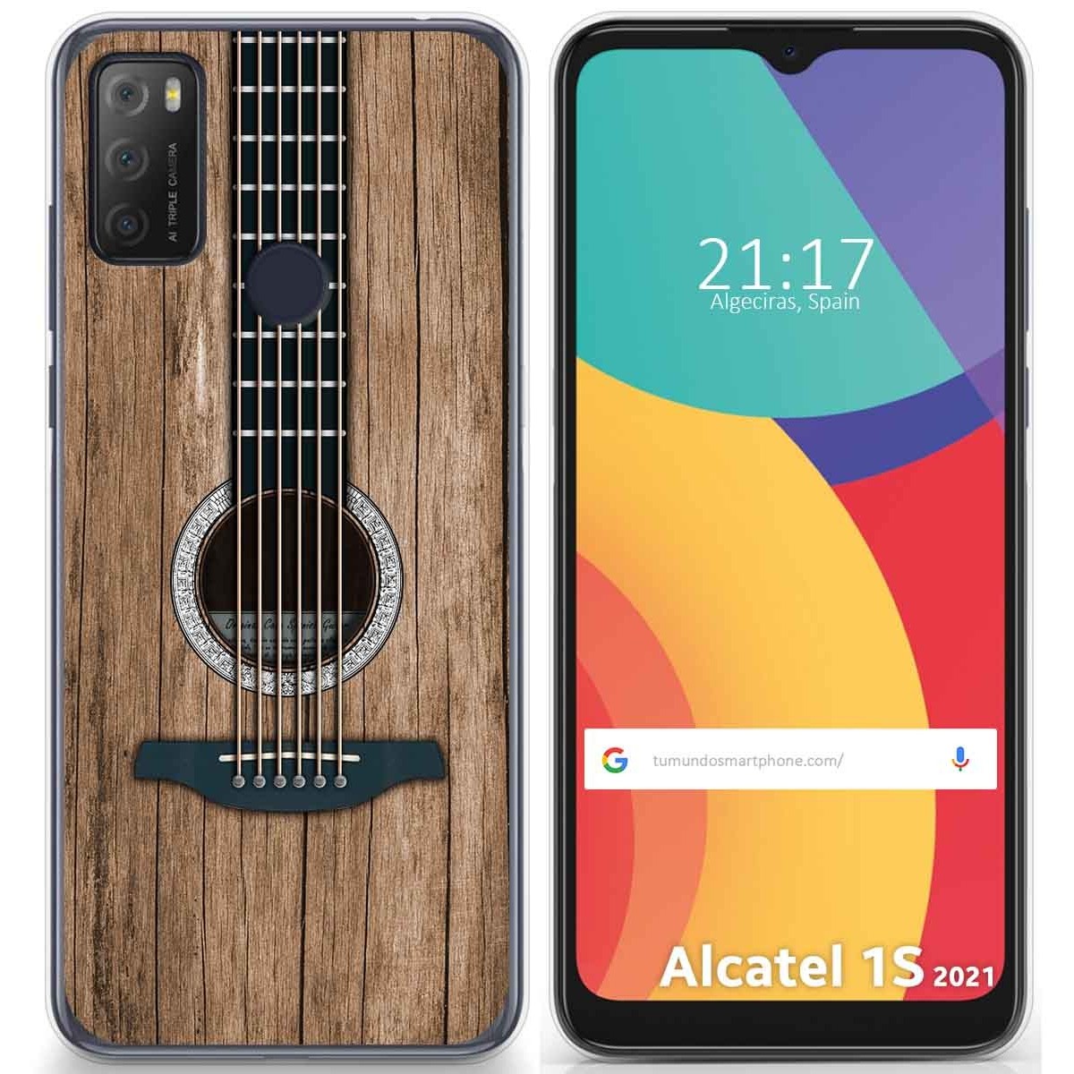 Funda Gel Tpu para Alcatel 1S 2021 / 3L 2021 diseño Madera 11 Dibujos