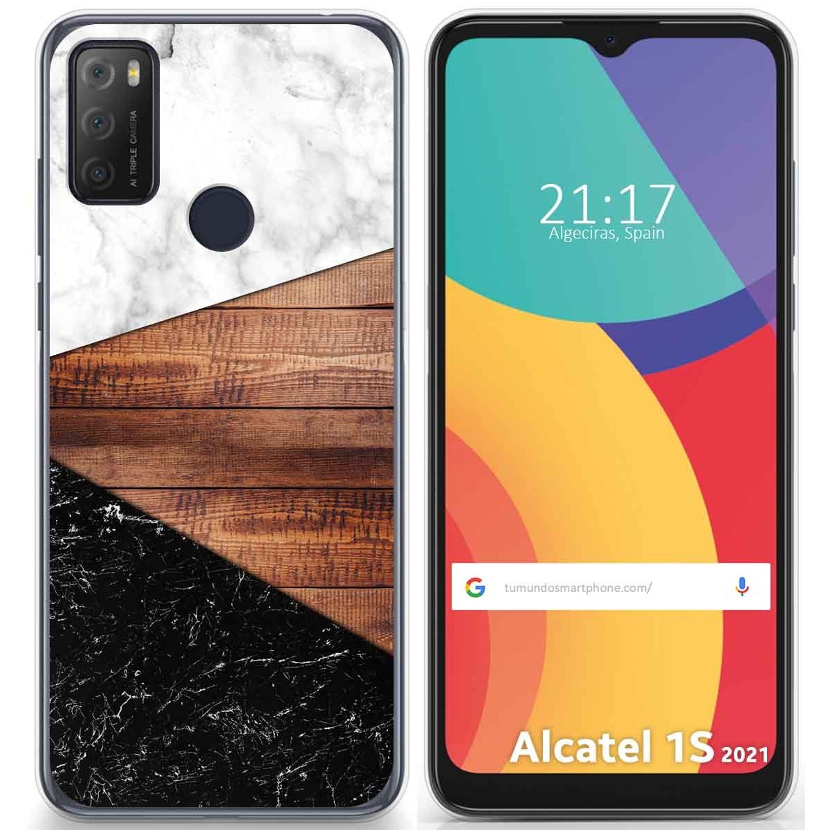 Funda Gel Tpu para Alcatel 1S 2021 / 3L 2021 diseño Mármol 11 Dibujos