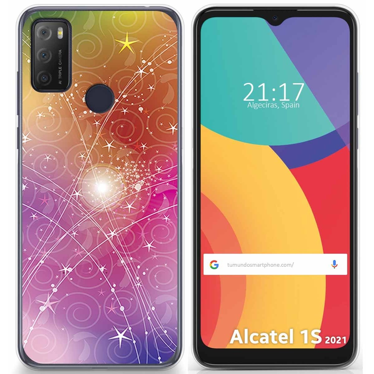 Funda Gel Tpu para Alcatel 1S 2021 / 3L 2021 diseño Abstracto Dibujos