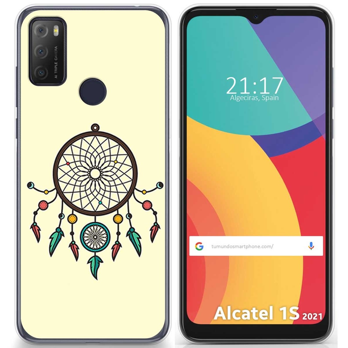 Funda Gel Tpu para Alcatel 1S 2021 / 3L 2021 diseño Atrapasueños Dibujos