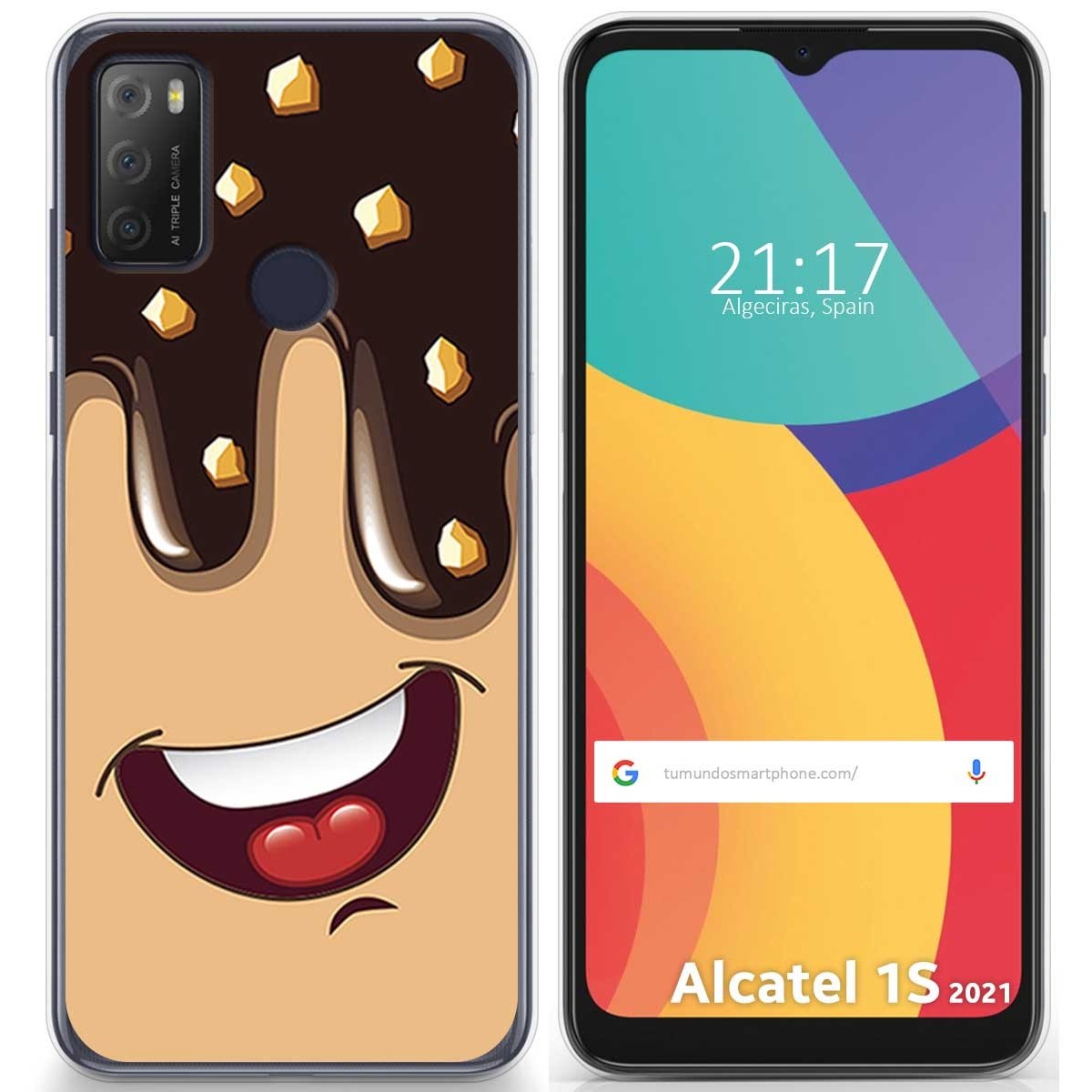 Funda Gel Tpu para Alcatel 1S 2021 / 3L 2021 diseño Helado Chocolate Dibujos