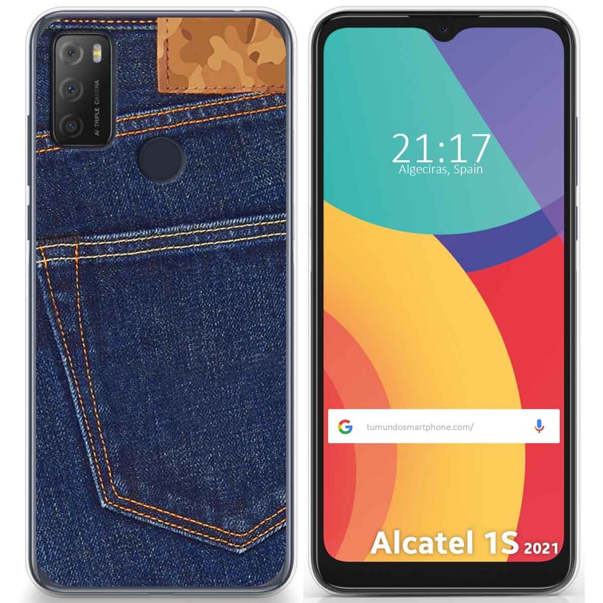 Funda Gel Tpu para Alcatel 1S 2021 / 3L 2021 diseño Vaquero Dibujos