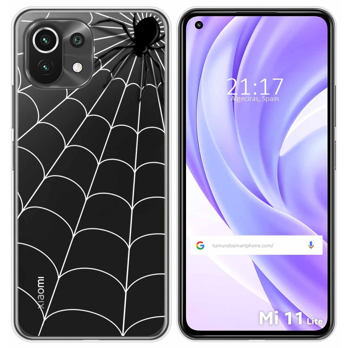 Funda Gel Transparente para Xiaomi Mi 11 Lite 4G / 5G / 5G NE diseño Araña Dibujos