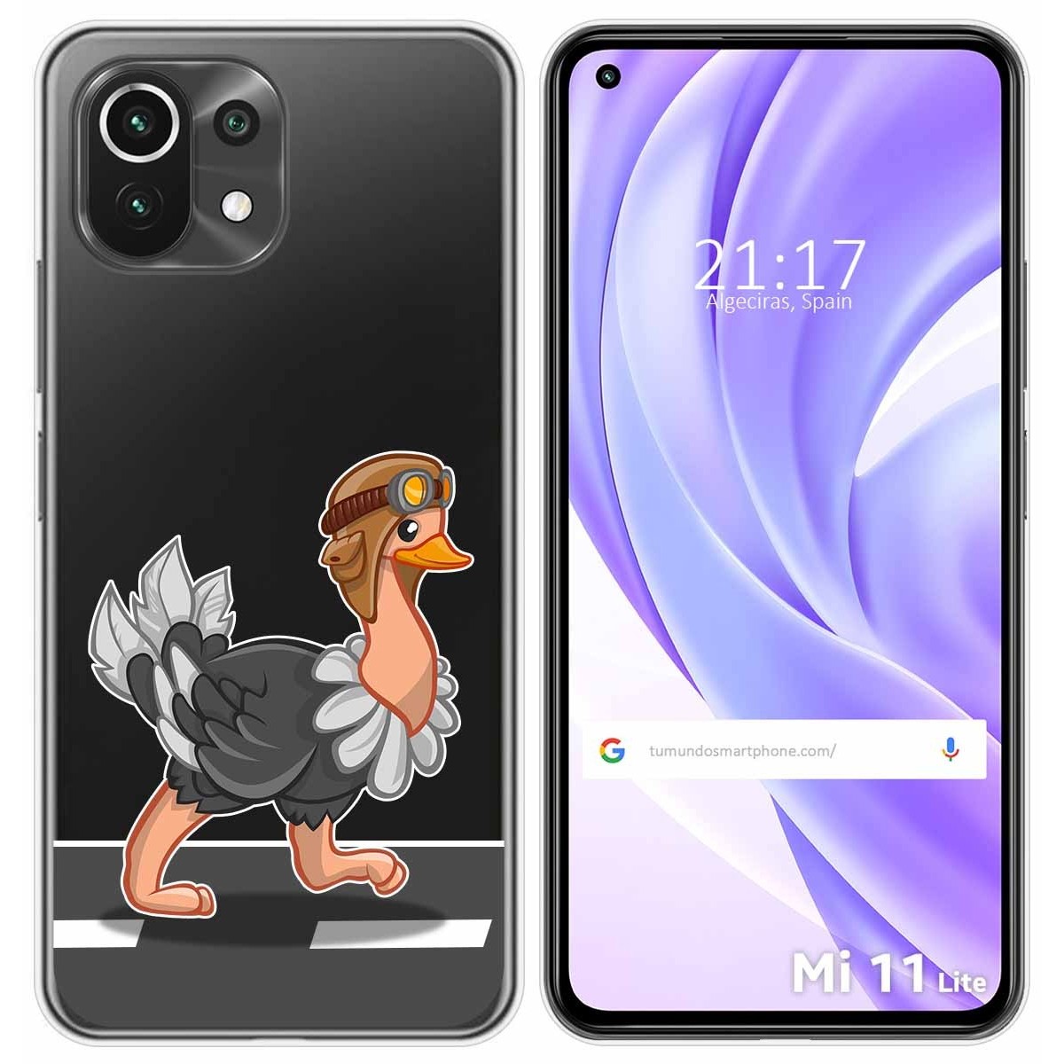 Funda Gel Transparente para Xiaomi Mi 11 Lite 4G / 5G / 5G NE diseño Avestruz Dibujos