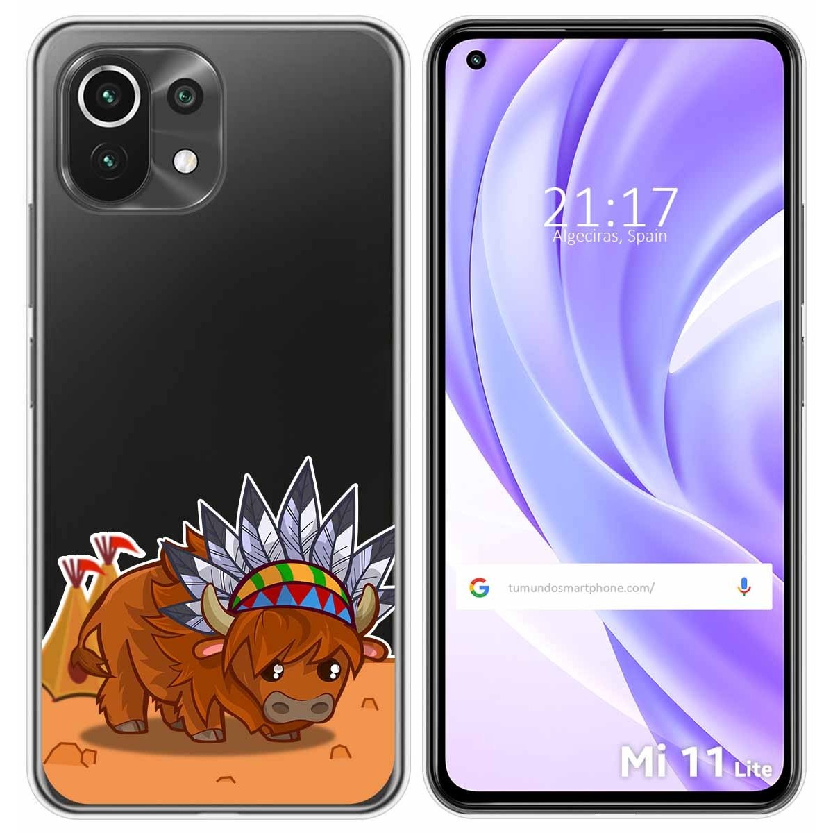 Funda Gel Transparente para Xiaomi Mi 11 Lite 4G / 5G / 5G NE diseño Bufalo Dibujos