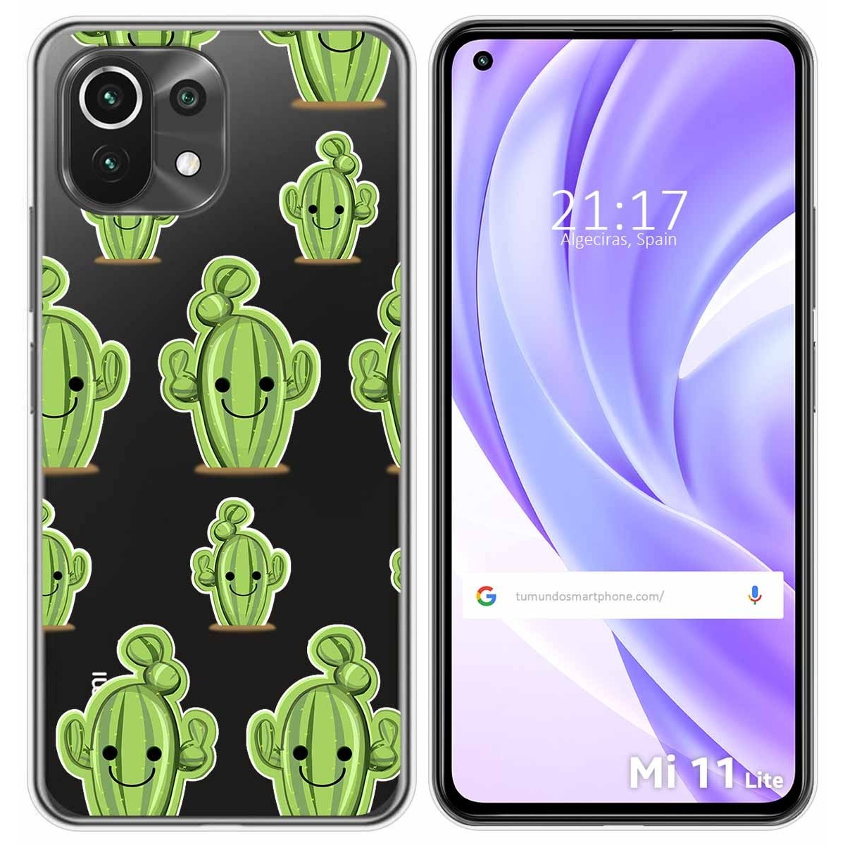 Funda Gel Transparente para Xiaomi Mi 11 Lite 4G / 5G / 5G NE diseño Cactus Dibujos