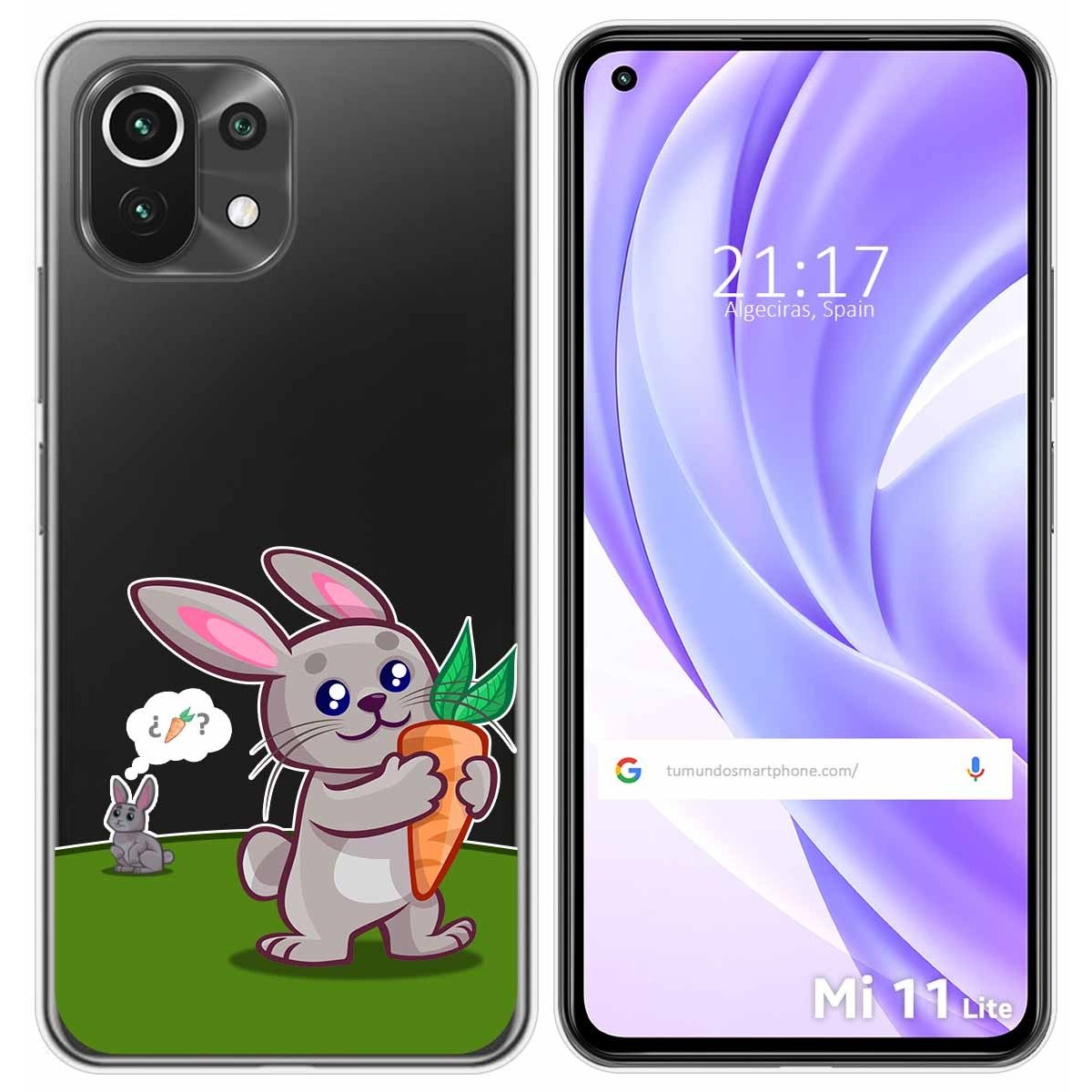 Funda Gel Transparente para Xiaomi Mi 11 Lite 4G / 5G / 5G NE diseño Conejo Dibujos