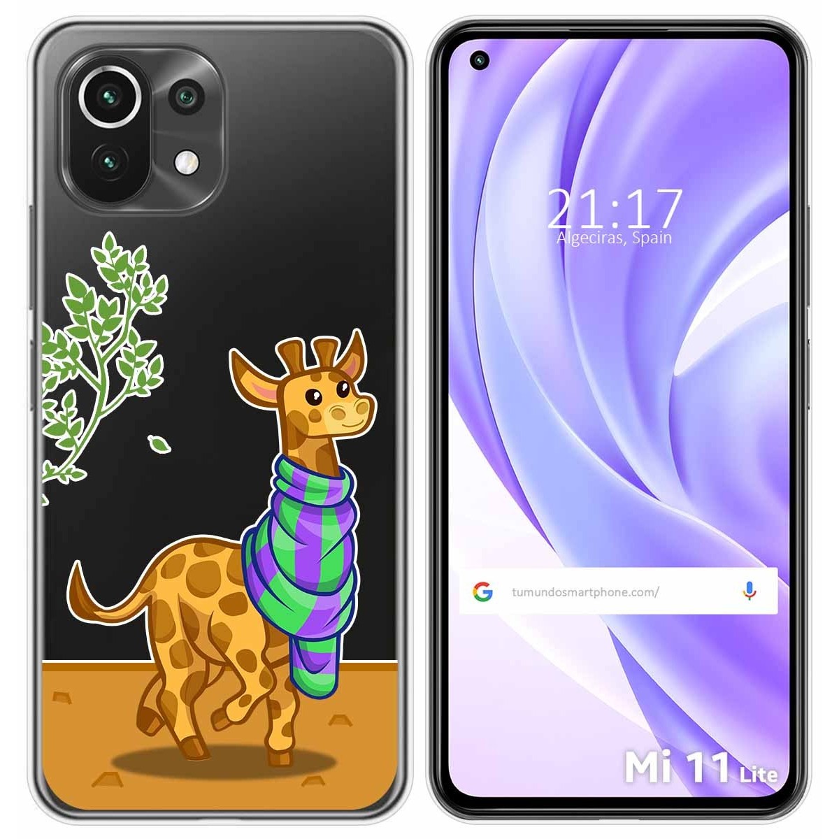 Funda Gel Transparente para Xiaomi Mi 11 Lite 4G / 5G / 5G NE diseño Jirafa Dibujos