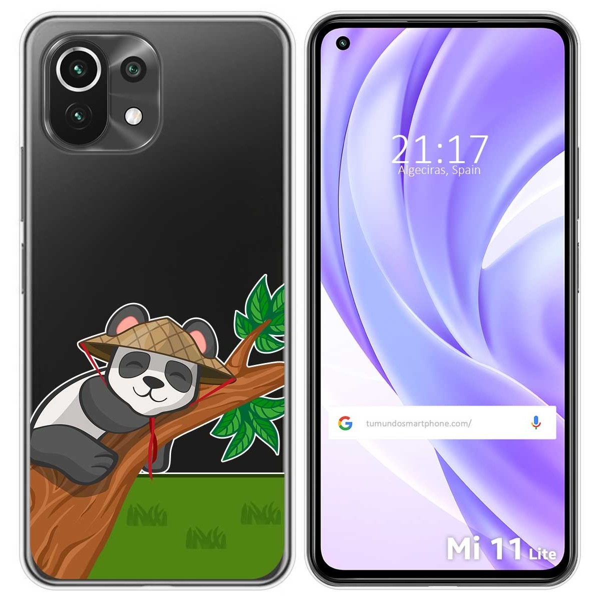 Funda Gel Transparente para Xiaomi Mi 11 Lite 4G / 5G / 5G NE diseño Panda Dibujos