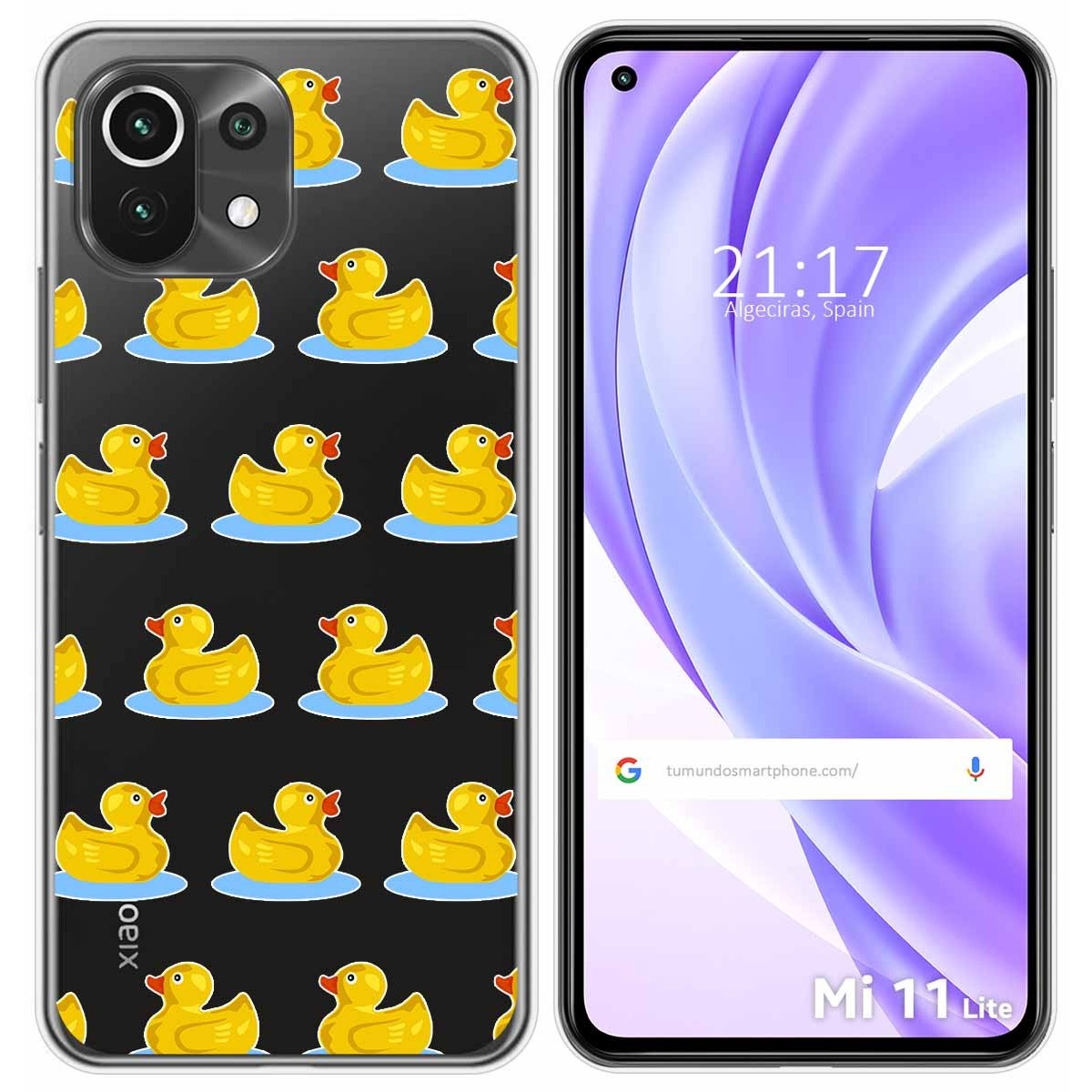 Funda Gel Transparente para Xiaomi Mi 11 Lite 4G / 5G / 5G NE diseño Pato Dibujos