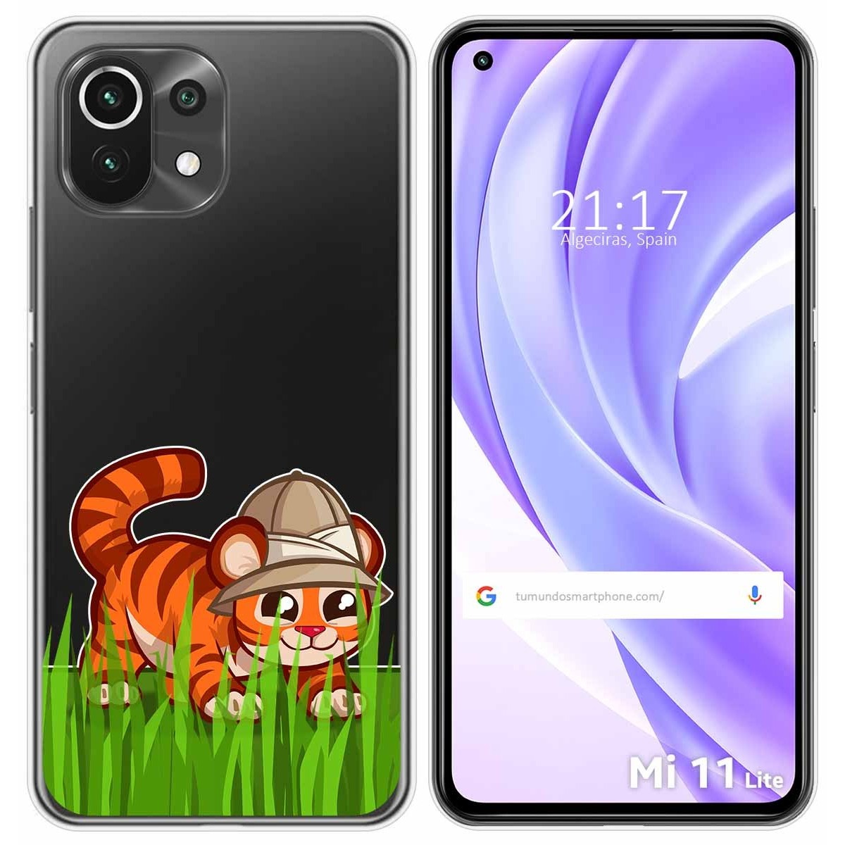 Funda Gel Transparente para Xiaomi Mi 11 Lite 4G / 5G / 5G NE diseño Tigre Dibujos