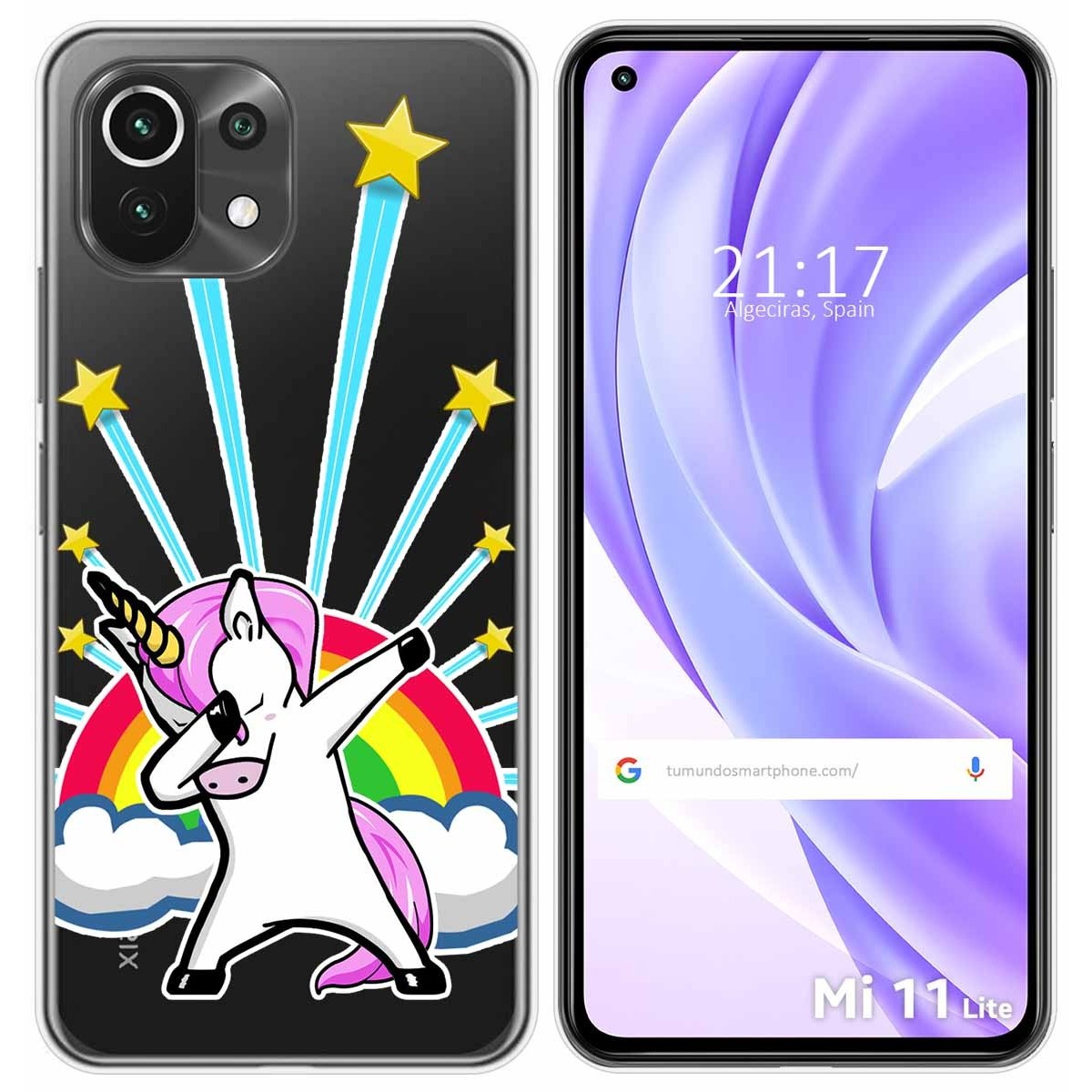 Funda Gel Transparente para Xiaomi Mi 11 Lite 4G / 5G / 5G NE diseño Unicornio Dibujos