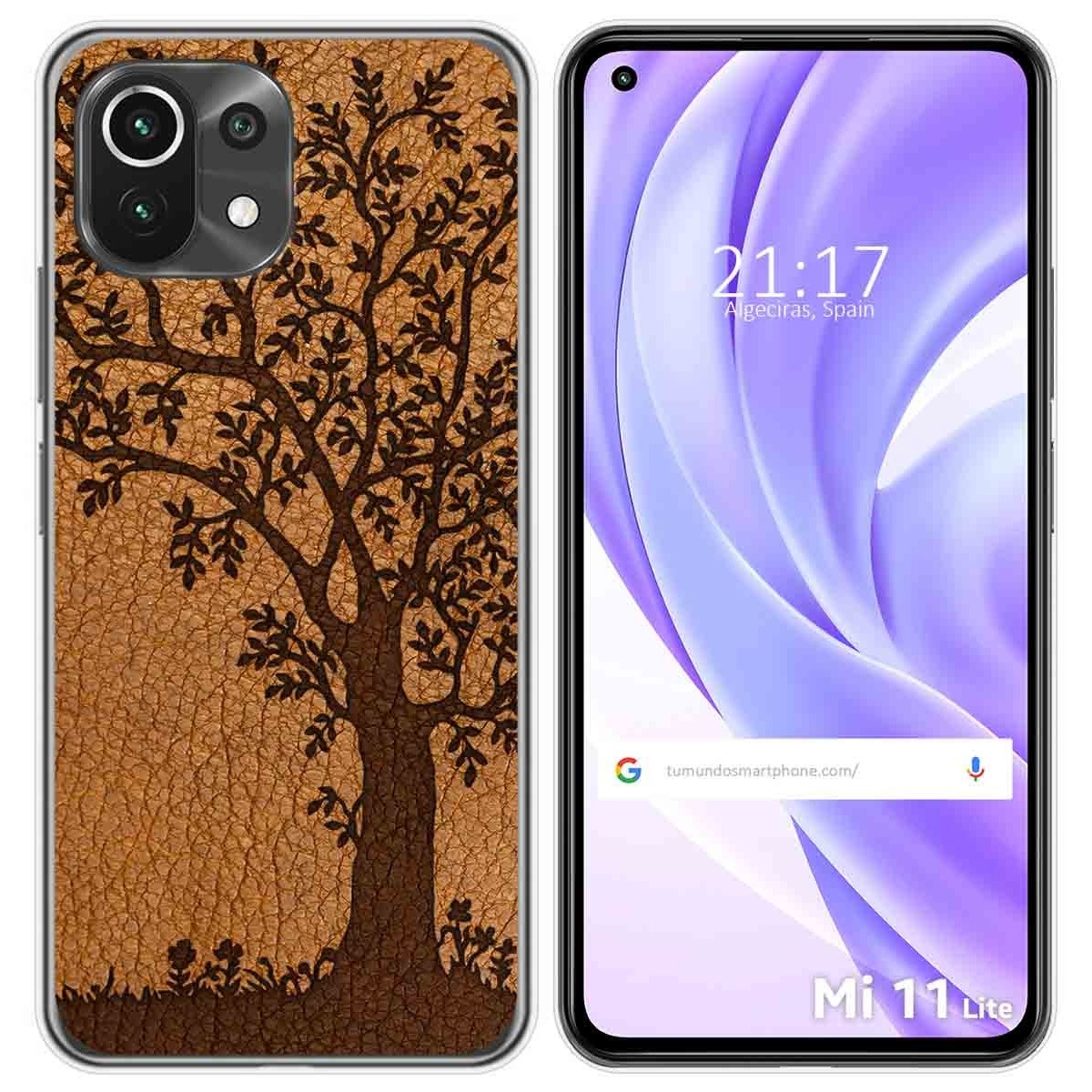Funda Gel Tpu para Xiaomi Mi 11 Lite 4G / 5G / 5G NE diseño Cuero 03 Dibujos