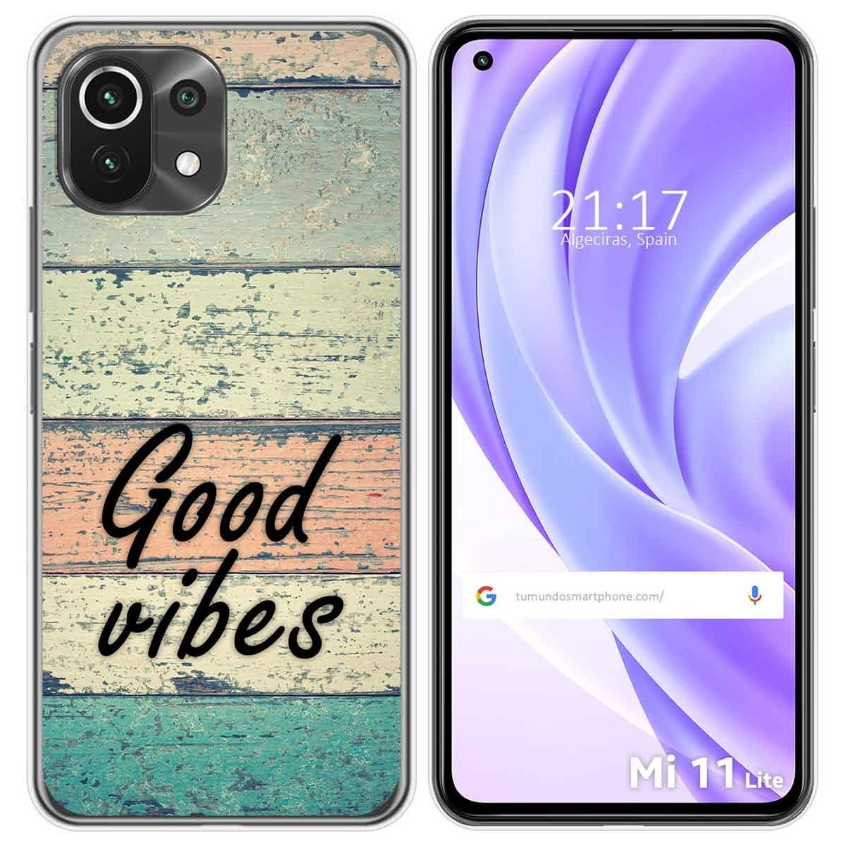 Funda Gel Tpu para Xiaomi Mi 11 Lite 4G / 5G / 5G NE diseño Madera 01 Dibujos