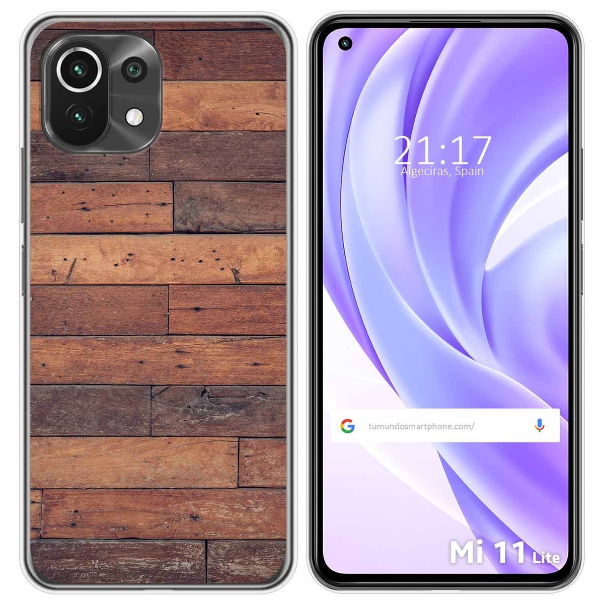 Funda Gel Tpu para Xiaomi Mi 11 Lite 4G / 5G / 5G NE diseño Madera 03 Dibujos