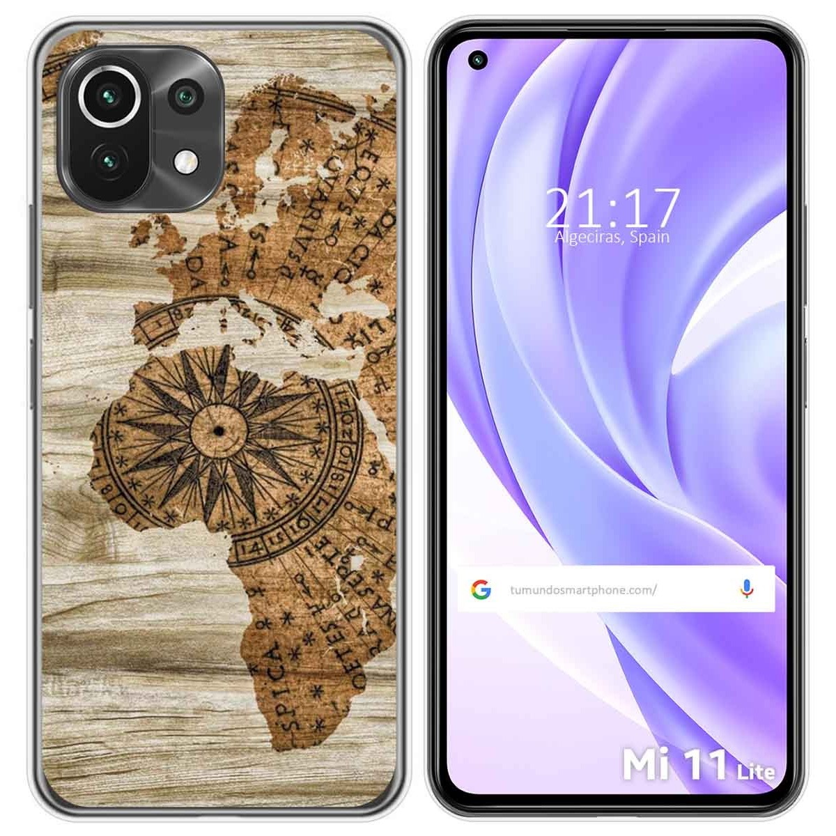 Funda Gel Tpu para Xiaomi Mi 11 Lite 4G / 5G / 5G NE diseño Madera 07 Dibujos