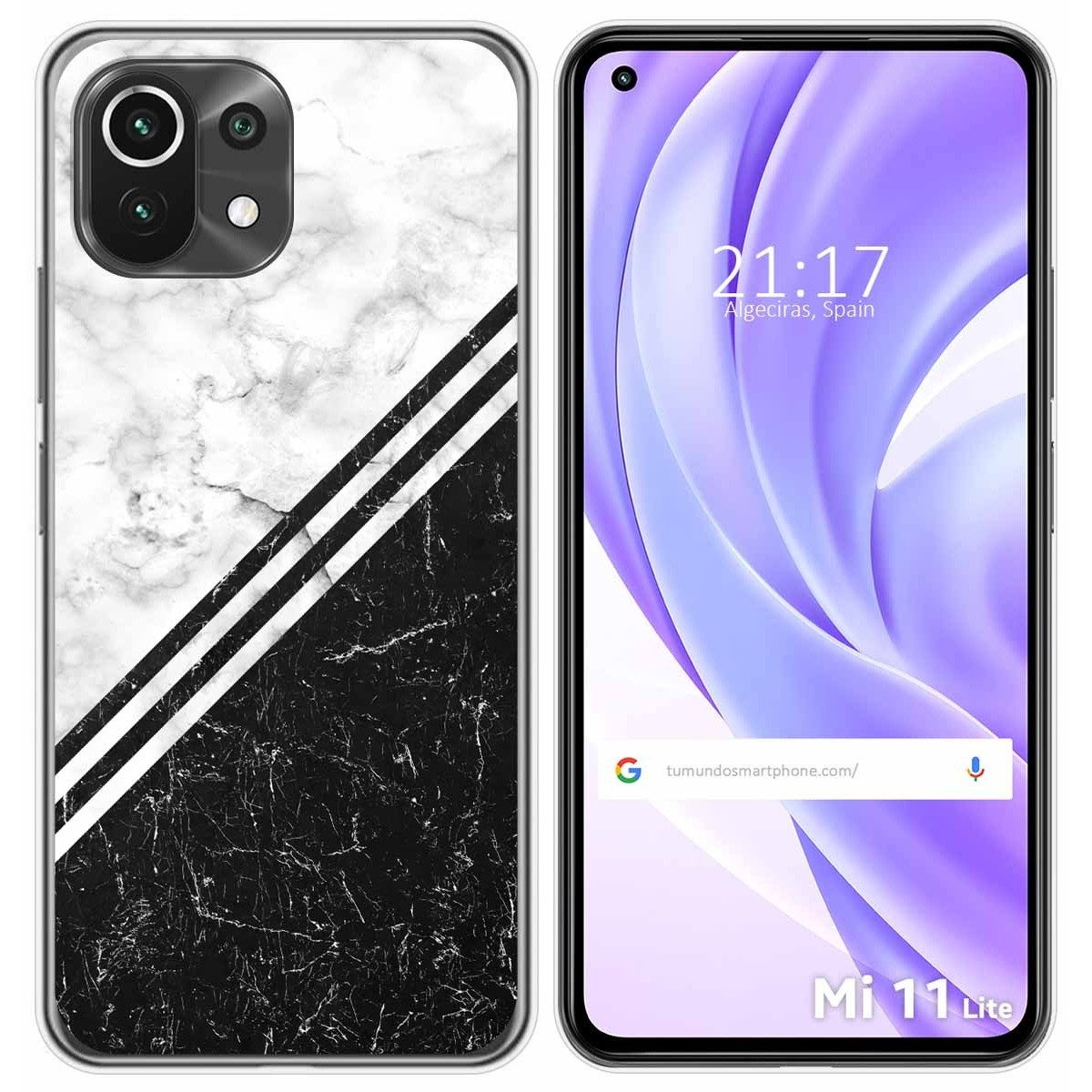 Funda Gel Tpu para Xiaomi Mi 11 Lite 4G / 5G / 5G NE diseño Mármol 01 Dibujos