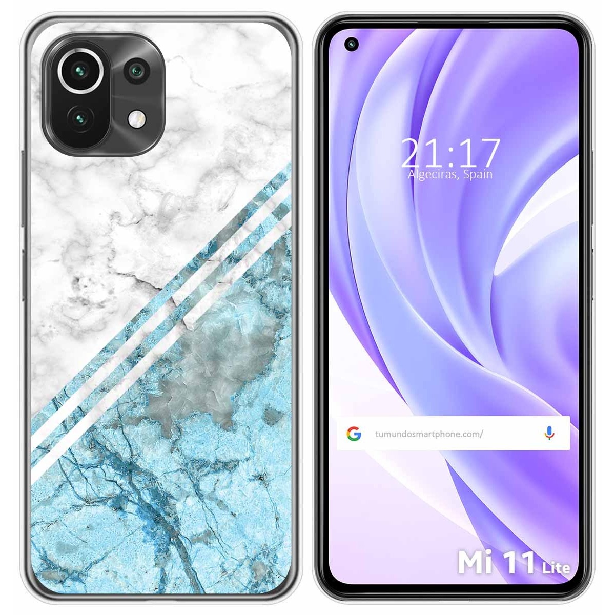 Funda Gel Tpu para Xiaomi Mi 11 Lite 4G / 5G / 5G NE diseño Mármol 02 Dibujos