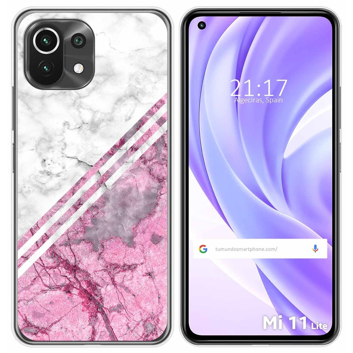 Funda Gel Tpu para Xiaomi Mi 11 Lite 4G / 5G / 5G NE diseño Mármol 03 Dibujos