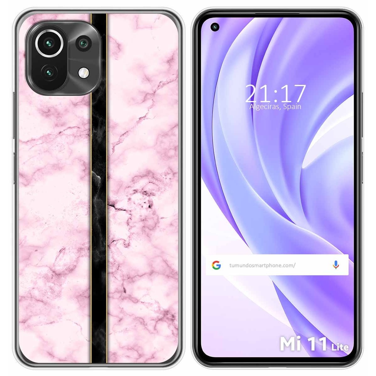 Funda Gel Tpu para Xiaomi Mi 11 Lite 4G / 5G / 5G NE diseño Mármol 04 Dibujos