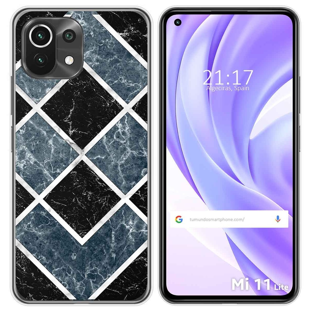 Funda Gel Tpu para Xiaomi Mi 11 Lite 4G / 5G / 5G NE diseño Mármol 06 Dibujos