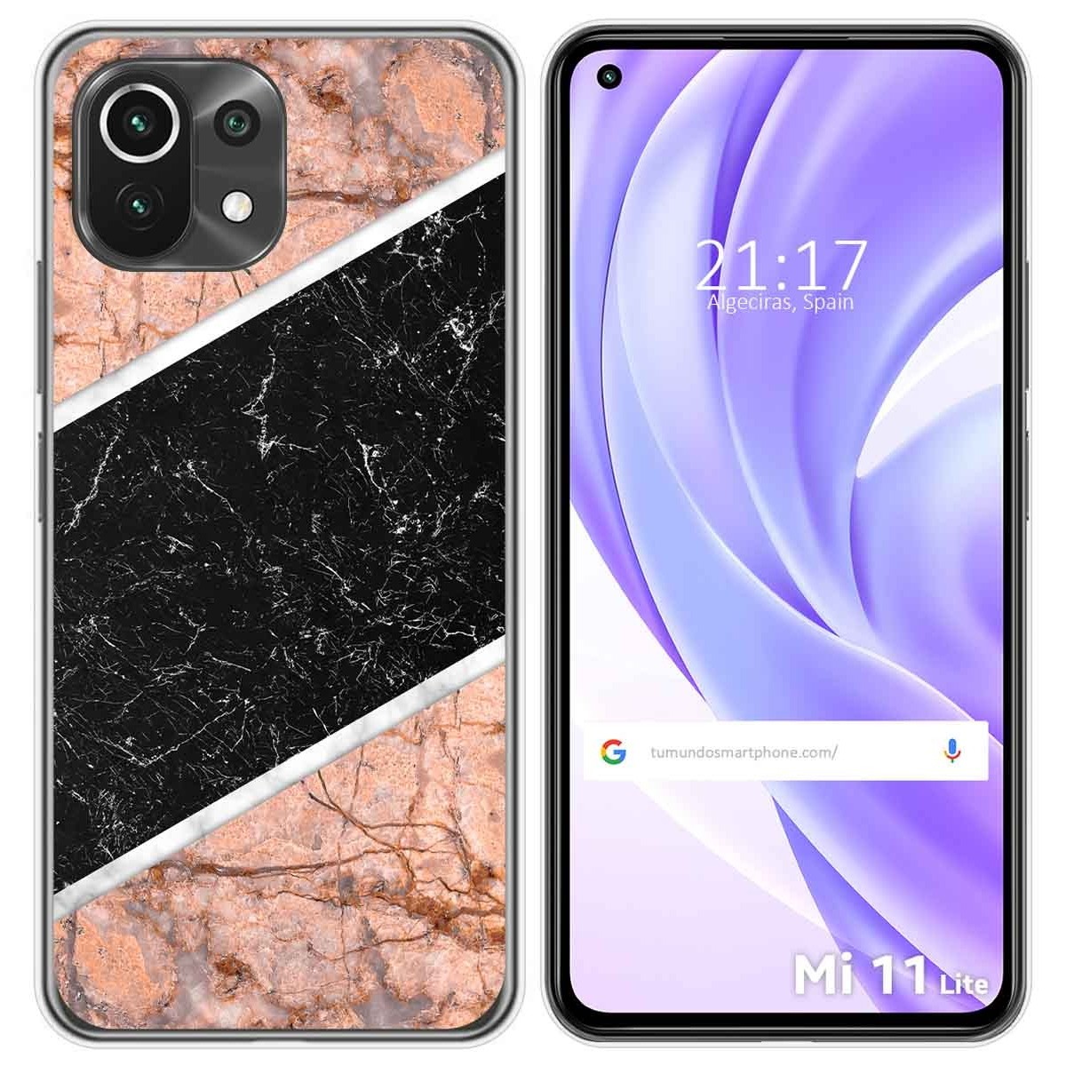 Funda Gel Tpu para Xiaomi Mi 11 Lite 4G / 5G / 5G NE diseño Mármol 07 Dibujos