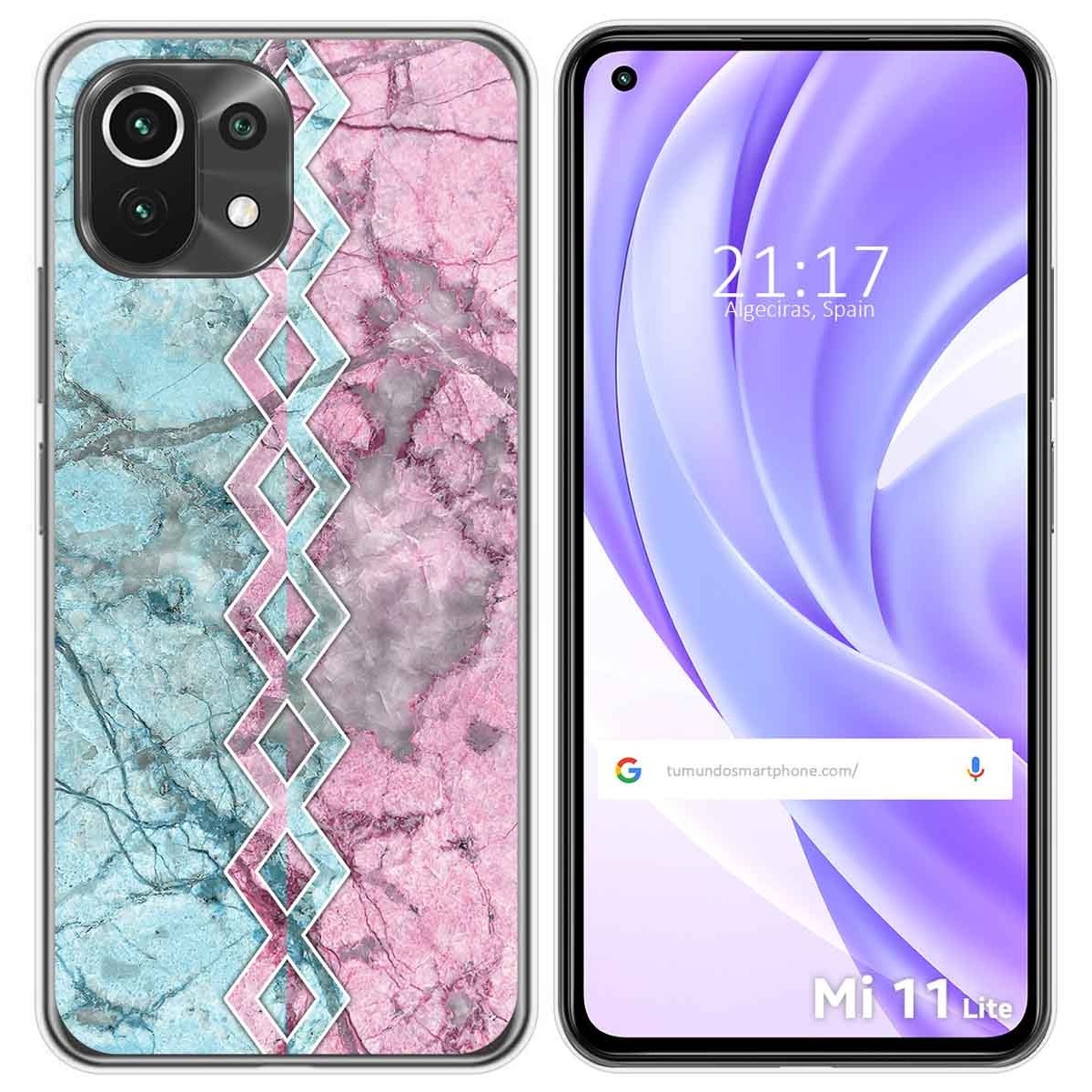 Funda Gel Tpu para Xiaomi Mi 11 Lite 4G / 5G / 5G NE diseño Mármol 08 Dibujos