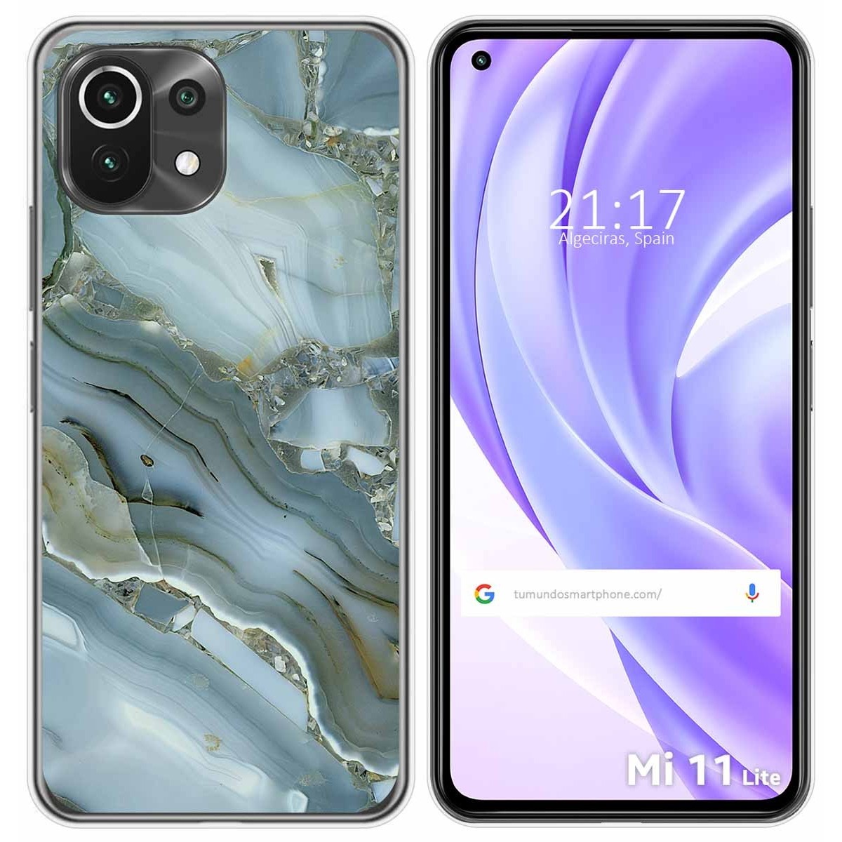 Funda Gel Tpu para Xiaomi Mi 11 Lite 4G / 5G / 5G NE diseño Mármol 09 Dibujos