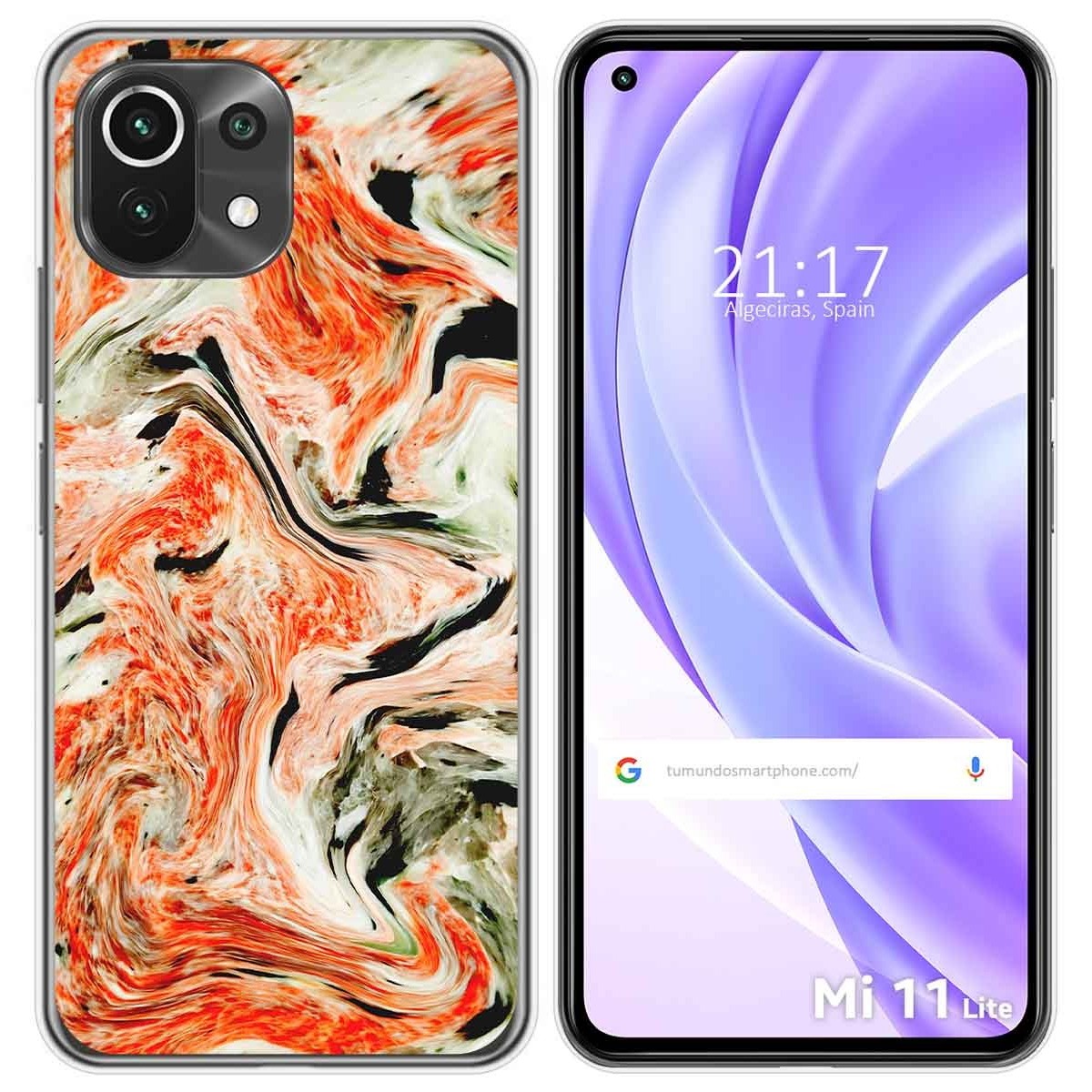 Funda Gel Tpu para Xiaomi Mi 11 Lite 4G / 5G / 5G NE diseño Mármol 12 Dibujos