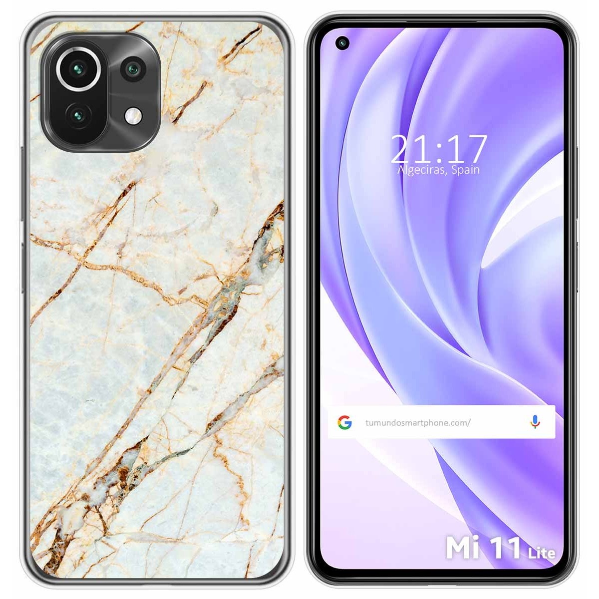 Funda Gel Tpu para Xiaomi Mi 11 Lite 4G / 5G / 5G NE diseño Mármol 13 Dibujos