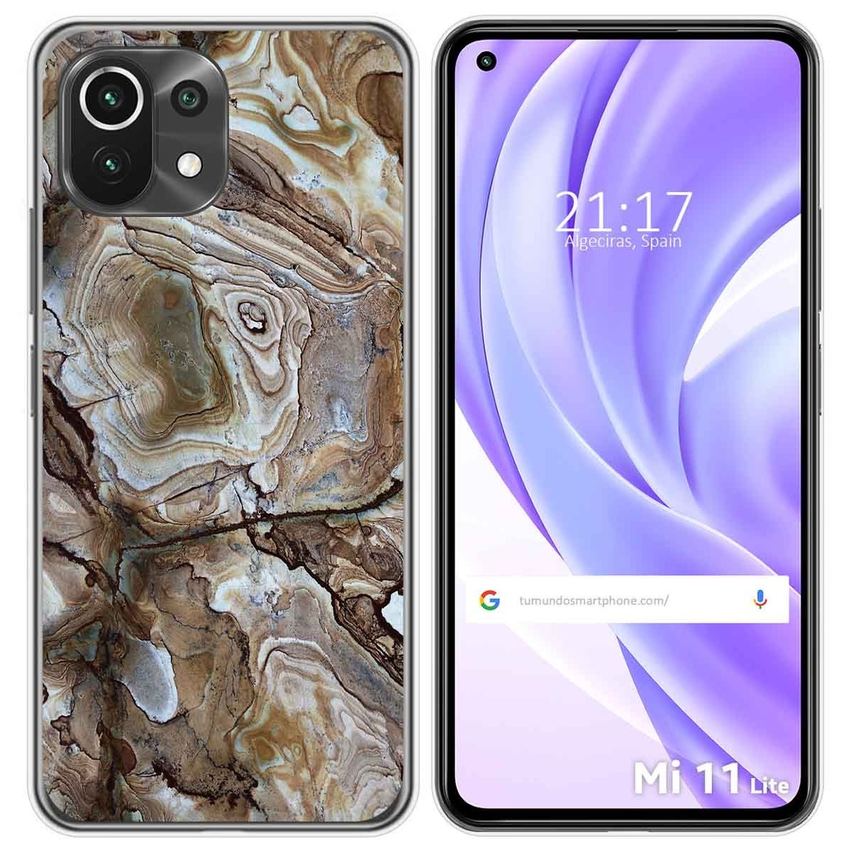 Funda Gel Tpu para Xiaomi Mi 11 Lite 4G / 5G / 5G NE diseño Mármol 14 Dibujos