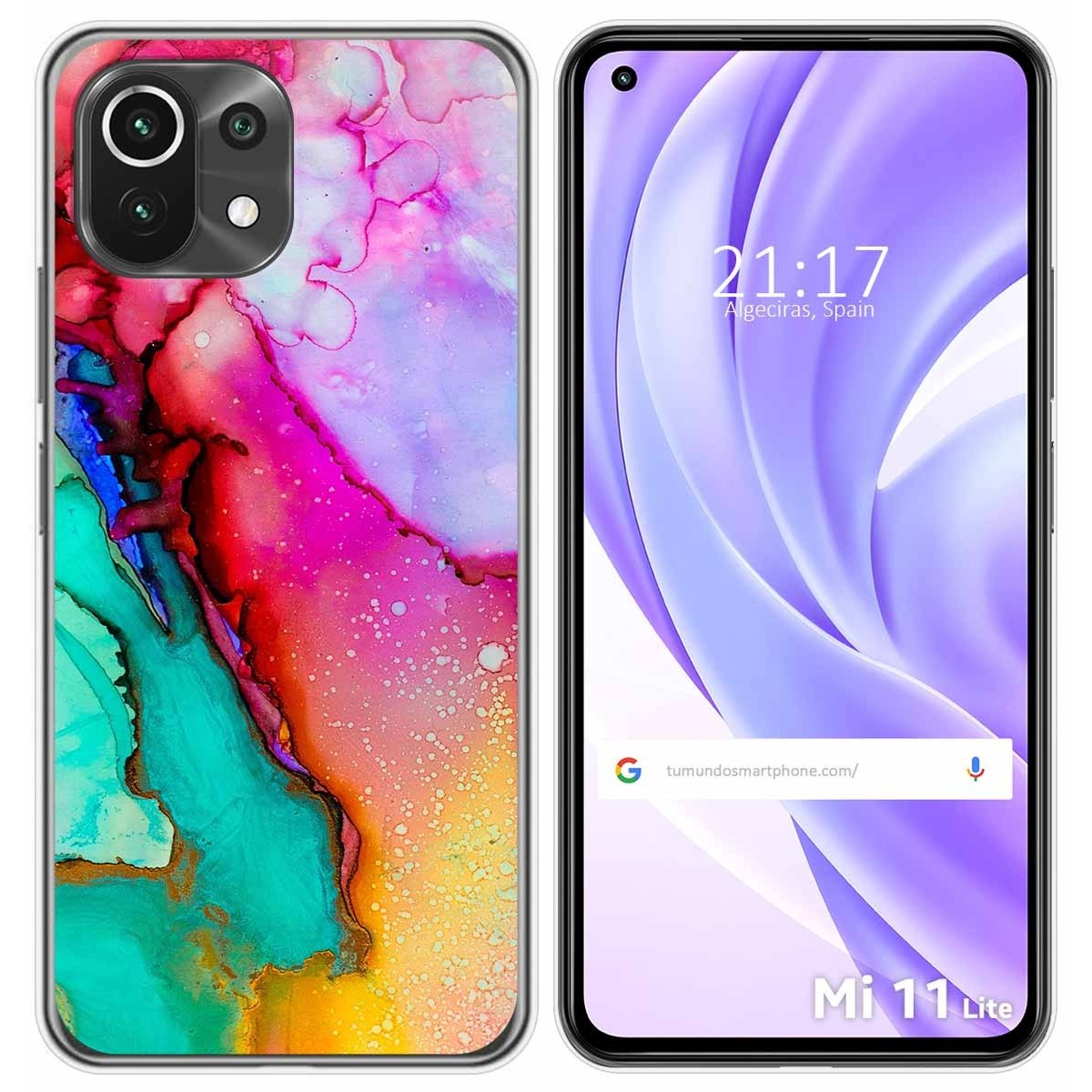 Funda Gel Tpu para Xiaomi Mi 11 Lite 4G / 5G / 5G NE diseño Mármol 15 Dibujos