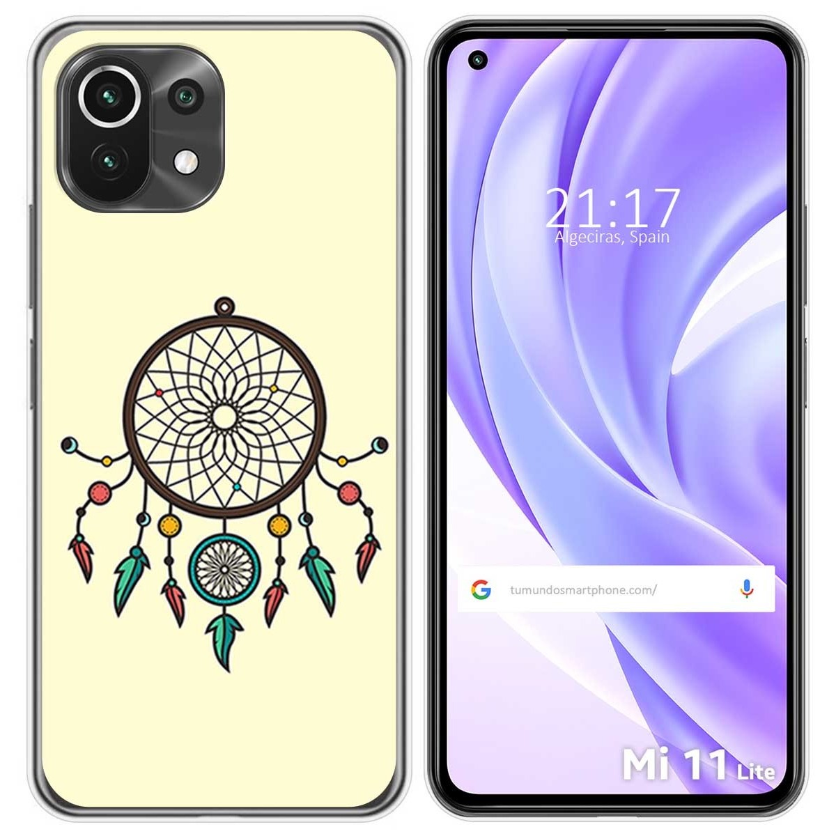 Funda Gel Tpu para Xiaomi Mi 11 Lite 4G / 5G / 5G NE diseño Atrapasueños Dibujos