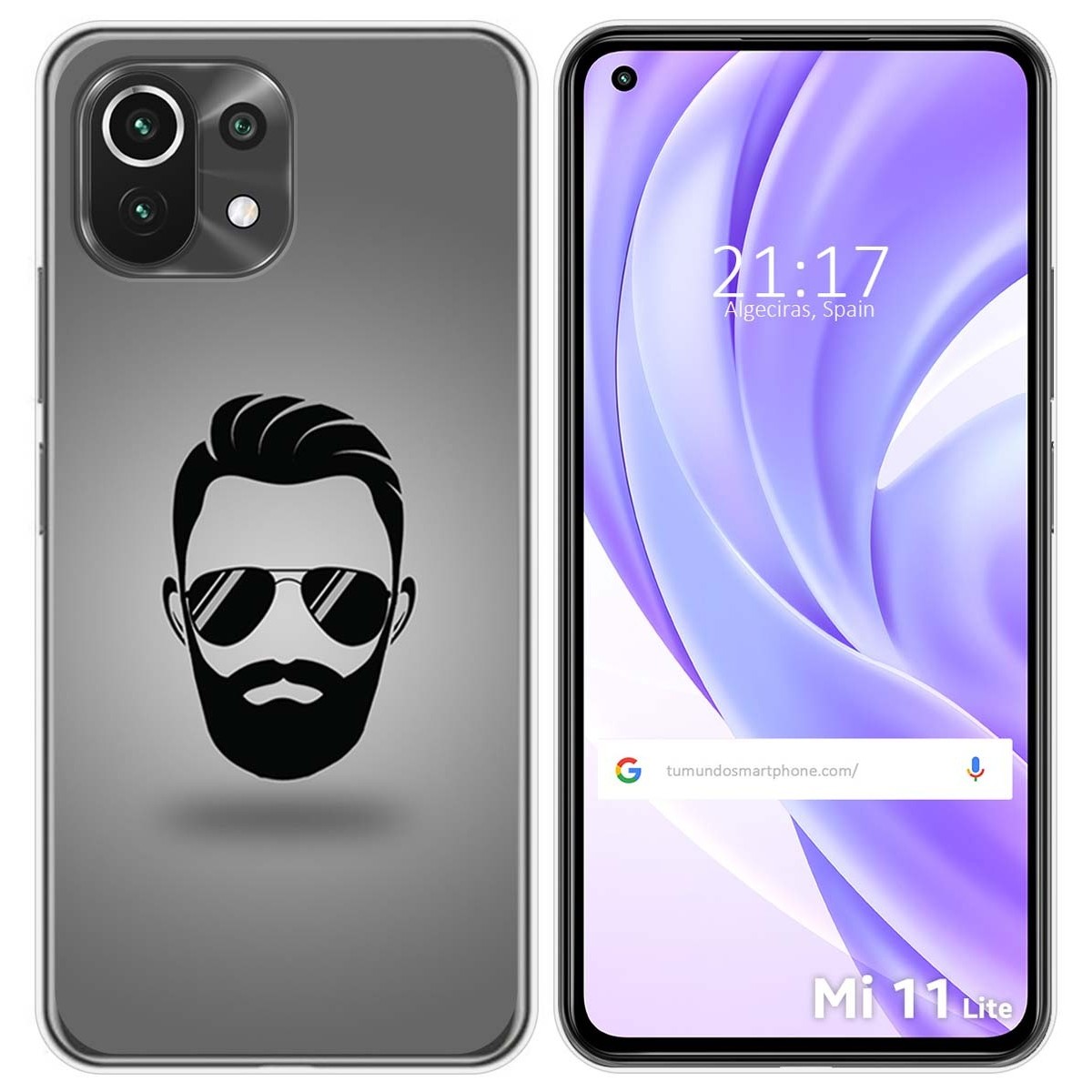 Funda Gel Tpu para Xiaomi Mi 11 Lite 4G / 5G / 5G NE diseño Barba Dibujos