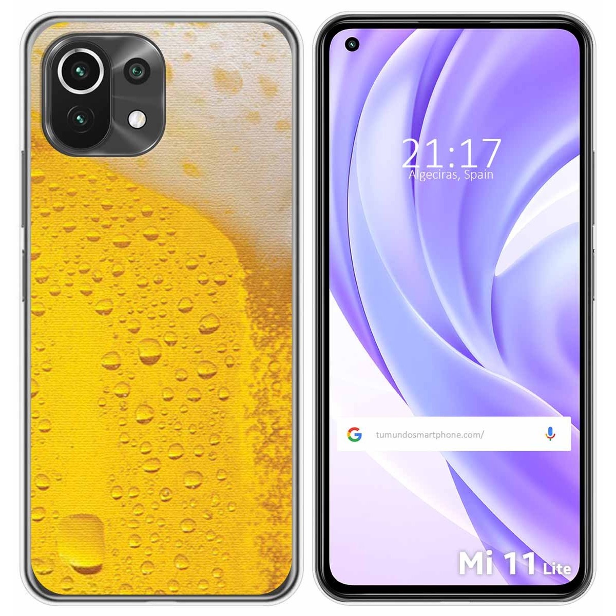 Funda Gel Tpu para Xiaomi Mi 11 Lite 4G / 5G / 5G NE diseño Cerveza Dibujos