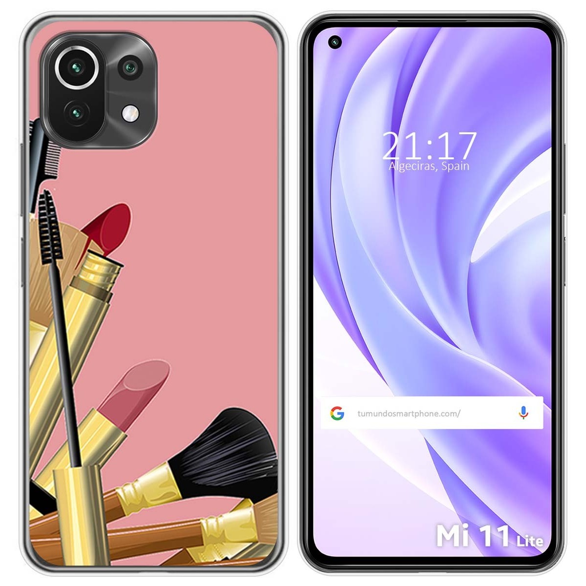 Funda Gel Tpu para Xiaomi Mi 11 Lite 4G / 5G / 5G NE diseño Brochas Dibujos