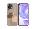 Funda Gel Tpu para Xiaomi Mi 11 Lite 4G / 5G / 5G NE diseño Corazones Madera Dibujos
