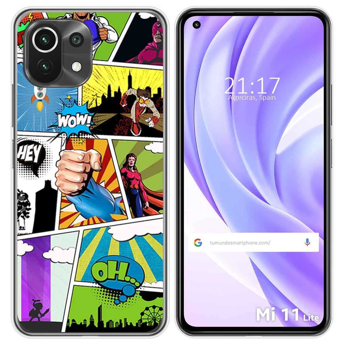 Funda Gel Tpu para Xiaomi Mi 11 Lite 4G / 5G / 5G NE diseño Comic Dibujos